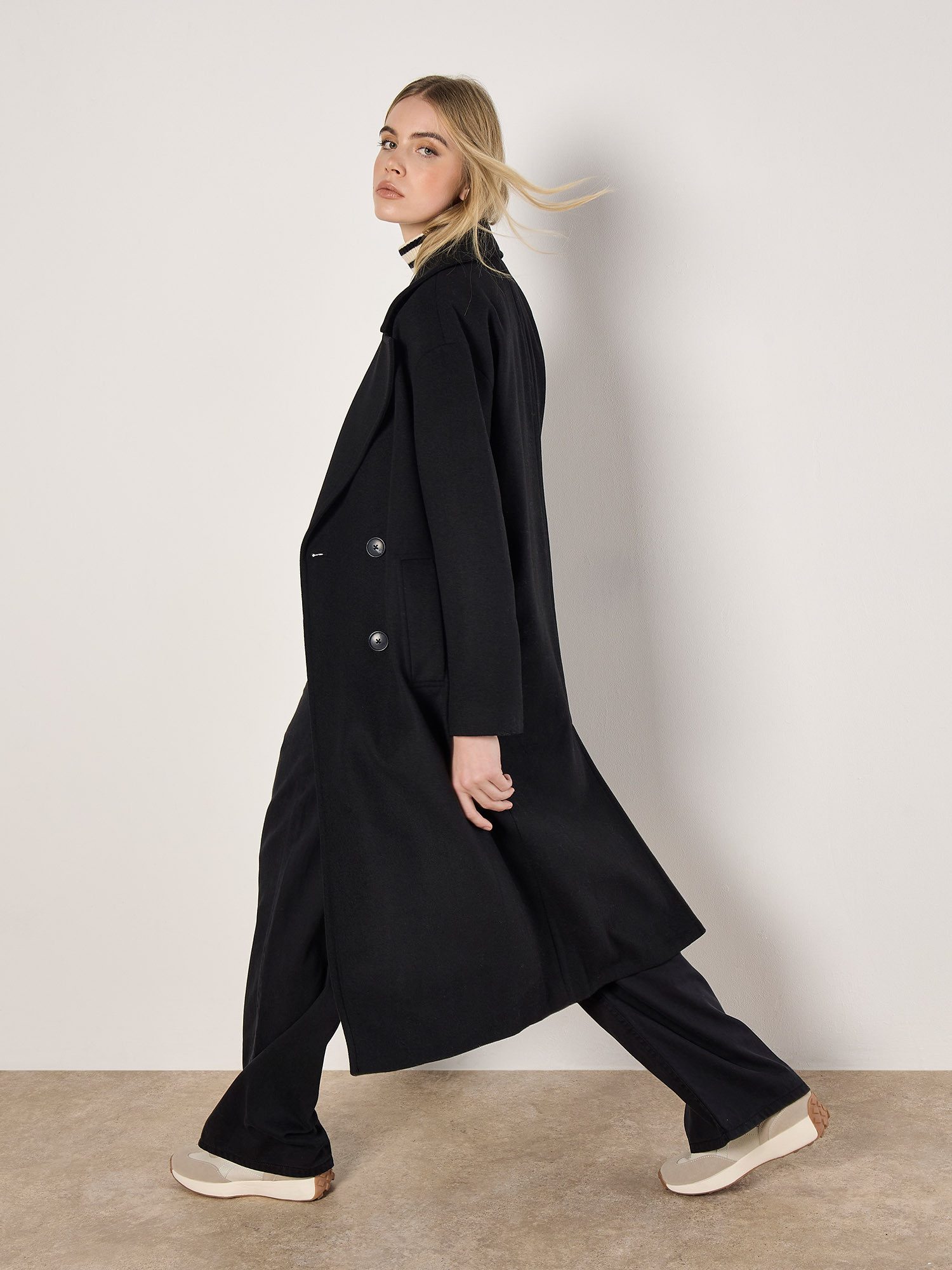 Apricot Wollmantel mit Reverskragen im Relaxed Fit – Bild 4 von 5