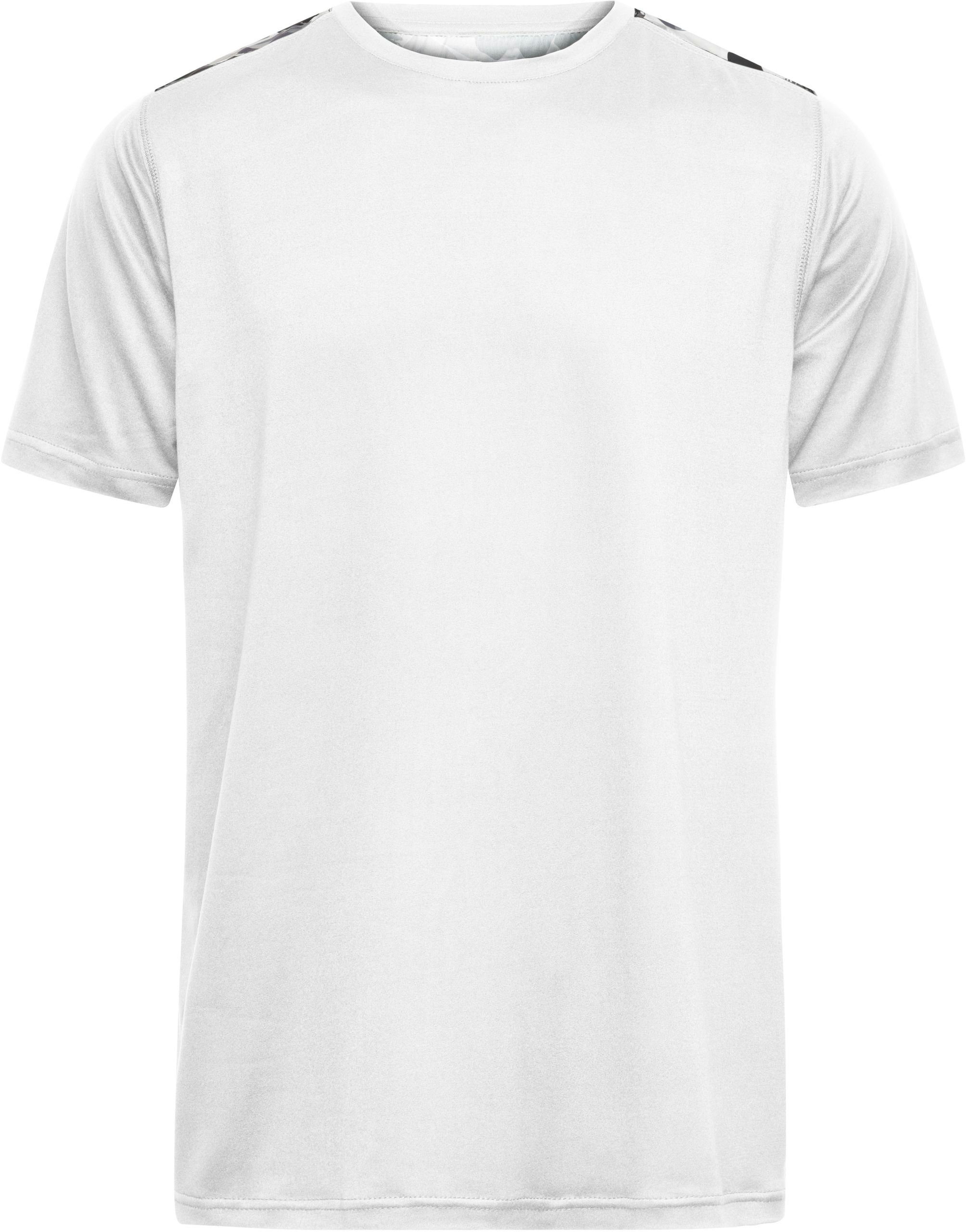Sport printed Polyester recyceltem & James Trainingsshirt aus white/black Nicholson Shirt FaS50524