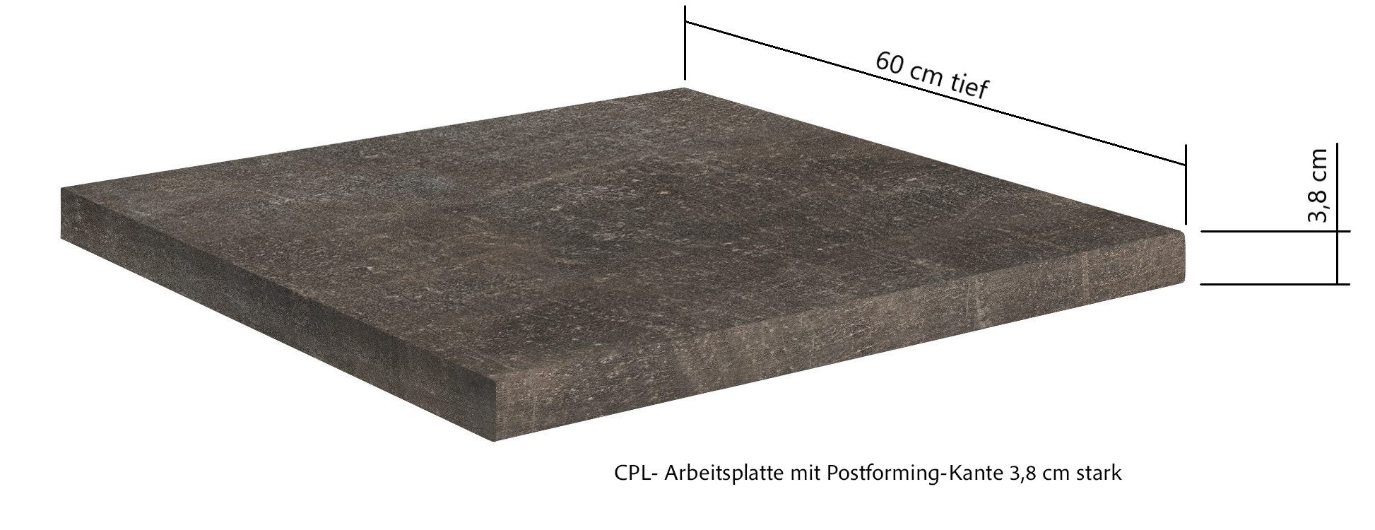 KOCHSTATION Küchenzeile KS-Frieda Breite 280 cm, wahlweise mit E-Geräten, mit 38mm starker Arbeitsplatte