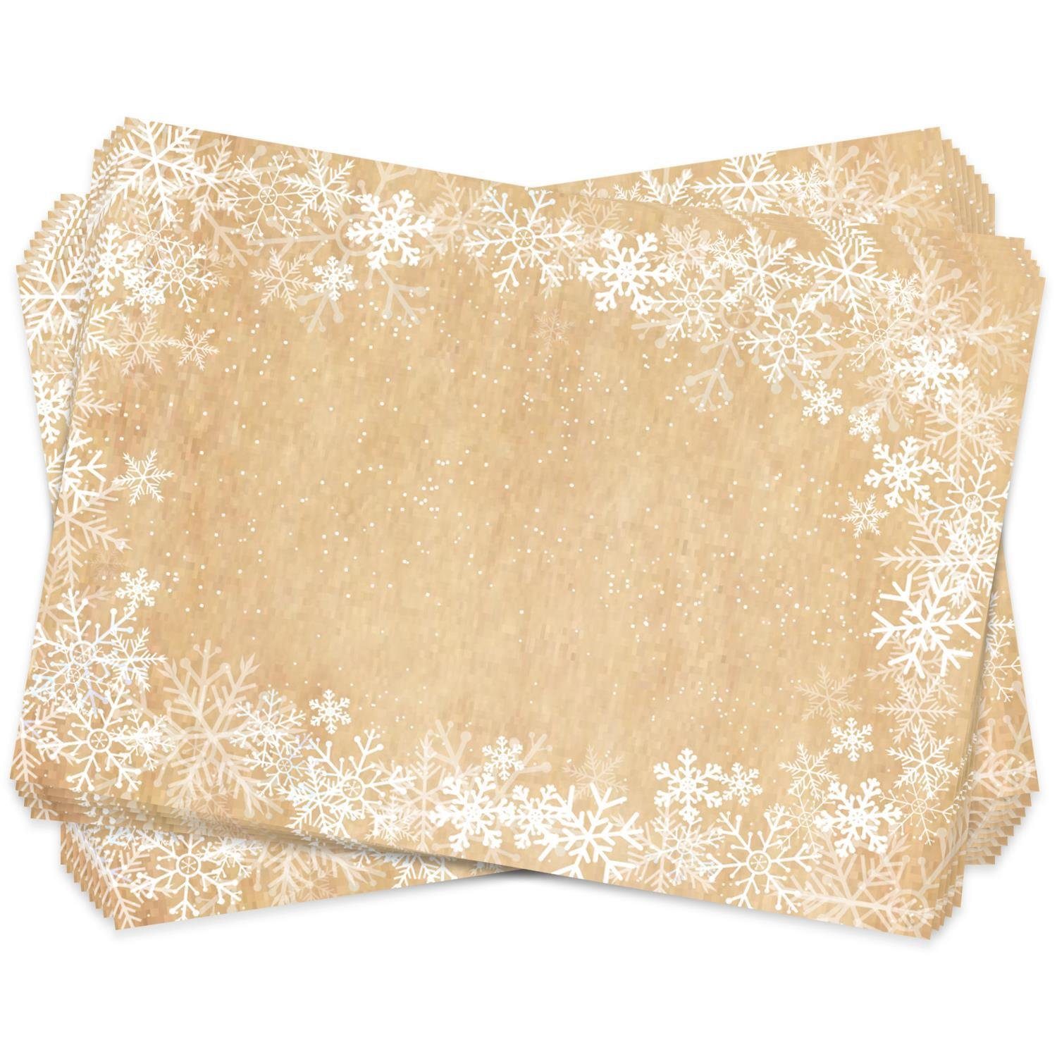 Logbuch-Verlag Aufkleber 25 Namensaufkleber für Weihnachtsgeschenke weiß natur, (Spar-Set, 25tlg), selbstklebend Geschenkaufkleber Eiskristalle