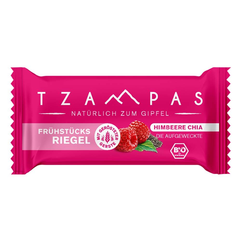 Tzampas Süßigkeit Frühstücksriegel - Himbeere Chia Die Aufgeweckte 70g
