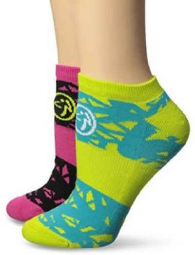 JOKA international Freizeitsocken Zumba Socken 2er Set in kräftigen Farben,Sneaker, (2-Paar) Zumba Fitness Socken