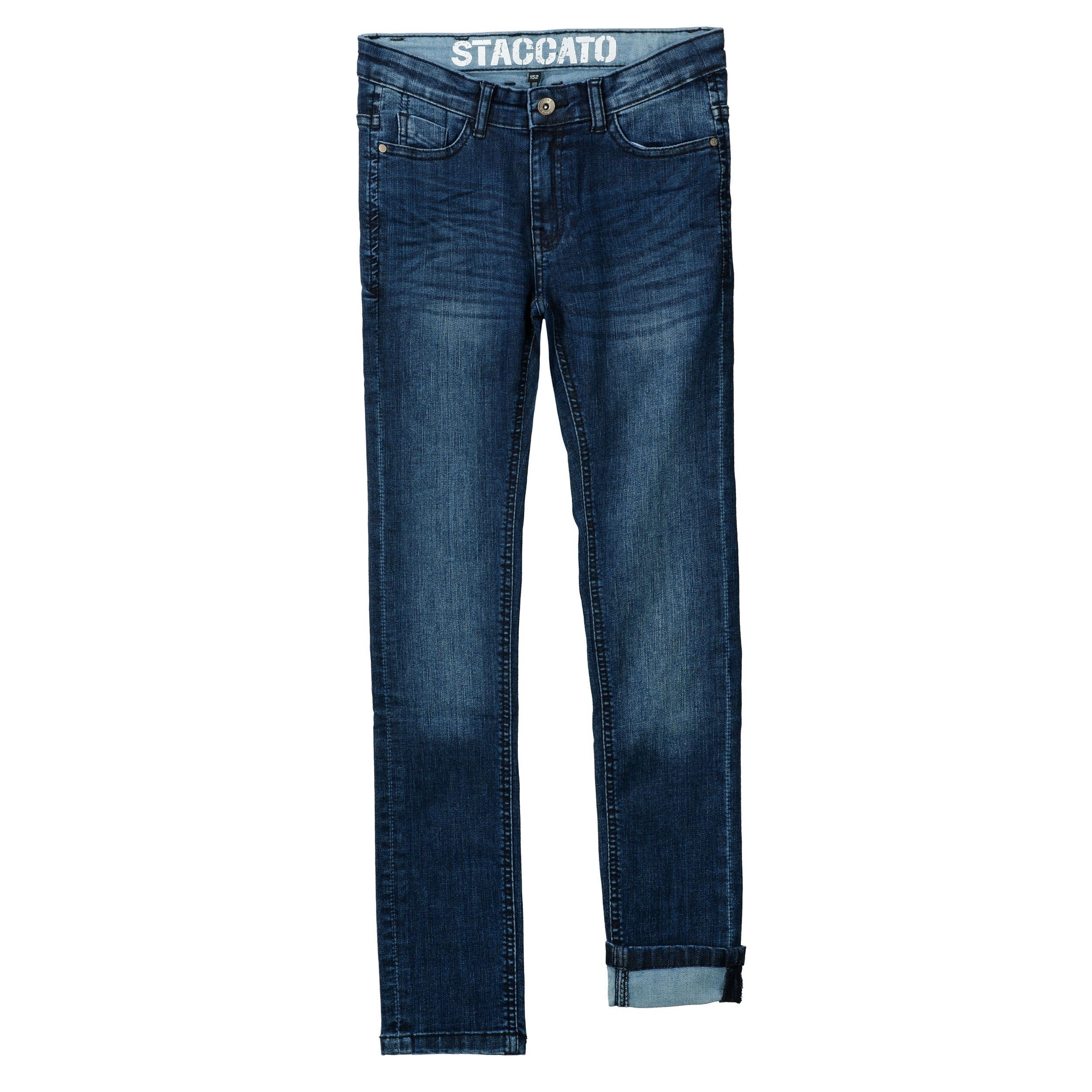 STACCATO 5-Pocket-Jeans Jungen Skinny Jeans Big Fit - Dark Blue Denim