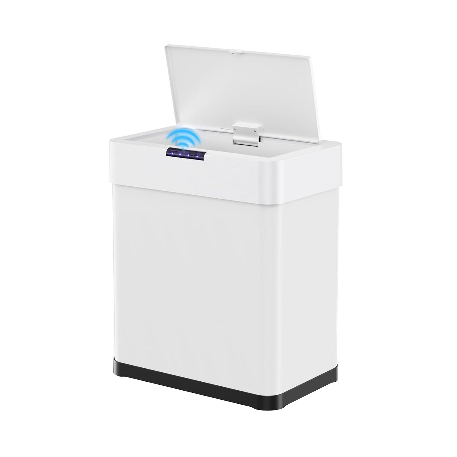 TLGREEN Mülleimer mit Sensor,automatischer Abfalleimer 30/50/60 L, mit Klemmring für Müllbeutel,Softclose-Deckel, Stahl