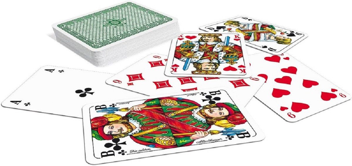 ASS Altenburger Spiel Skat,Spielkarten, Skatkarten, deutsches Bild, Blatt, Kornblume, / Doppelkopf, französisches Bild, Spiele, Geschenke