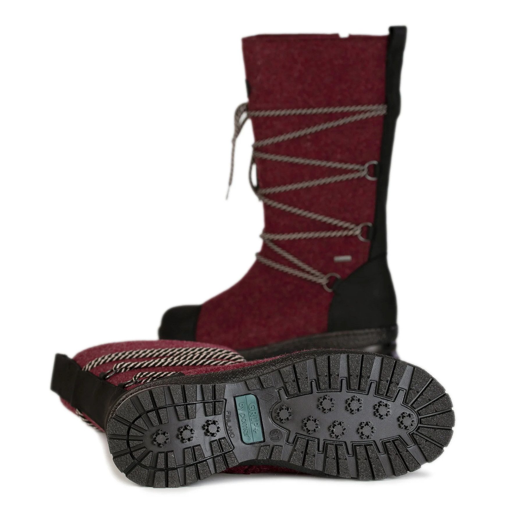 Pomar Saana GTX (Filzstiefel, wasserdicht, breit, extrem warm) rot Damen Winterstiefel