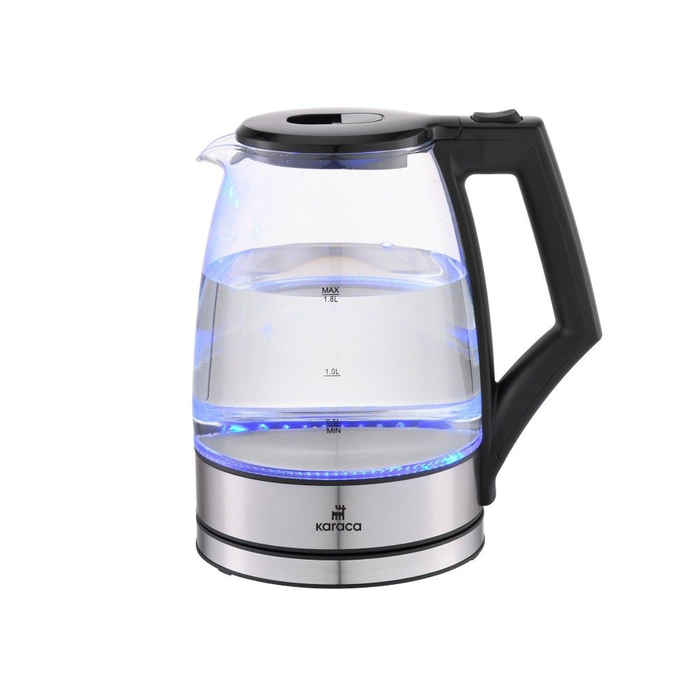 Karaca Wasserkocher Karaca Glacia Glas Wasserkocher, 2200W, 1,8L, Transparent