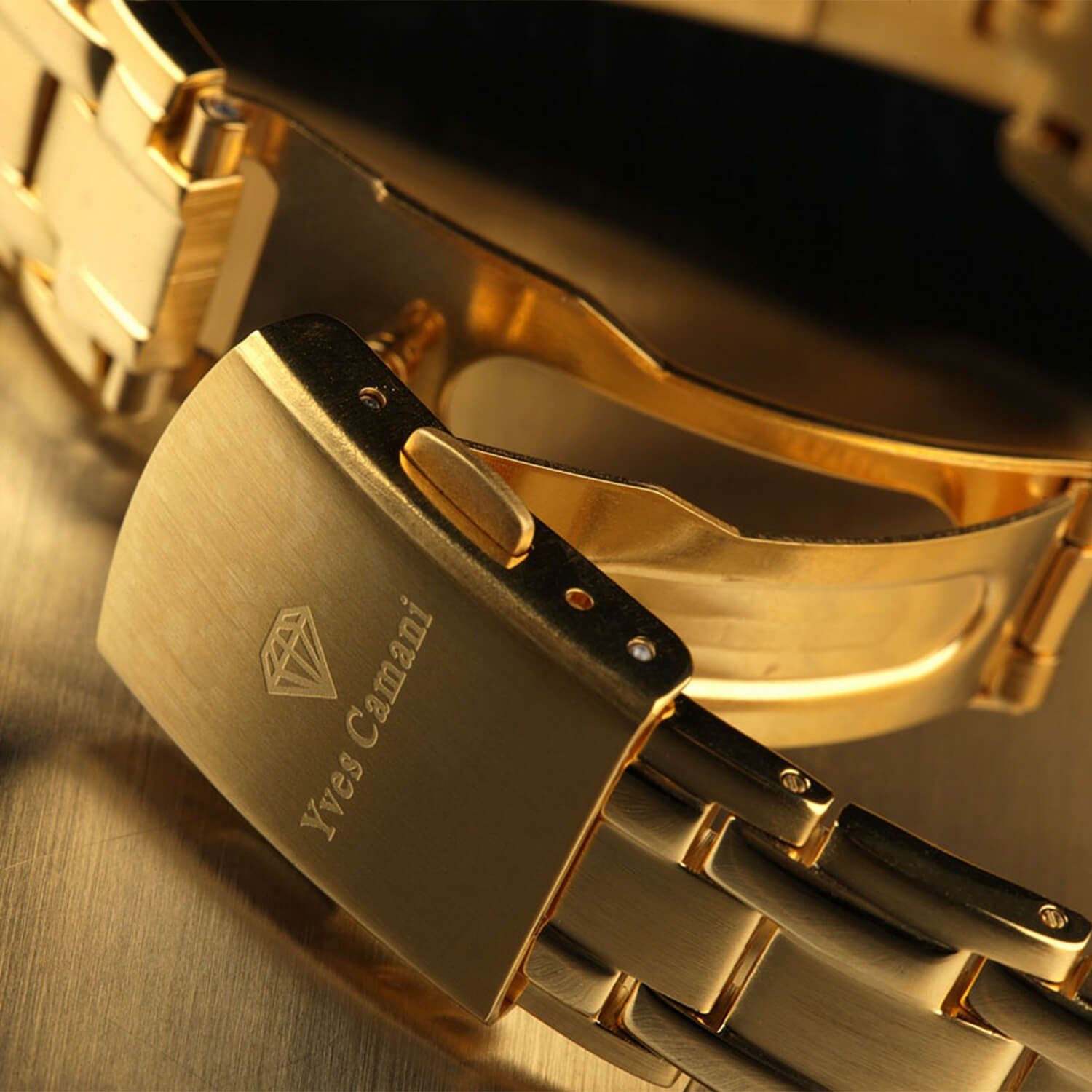 Yves Camani Quarzuhr AURON, Kratzfeste Mineralglas, 3 ATM, funktionaler Datumsanzeige