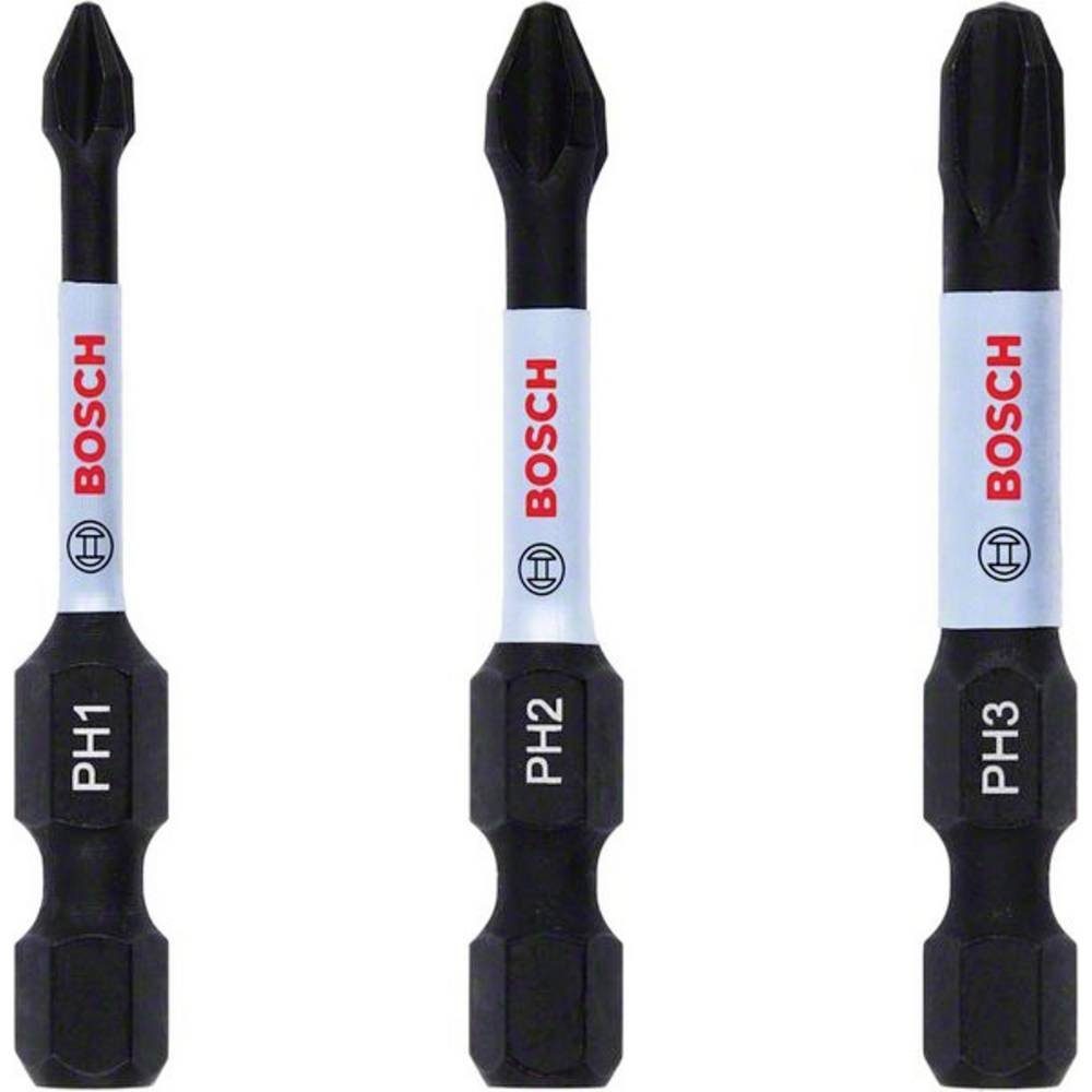 BOSCH Bit-Set Impact Control PH-Power-Bits, 3‑teilig