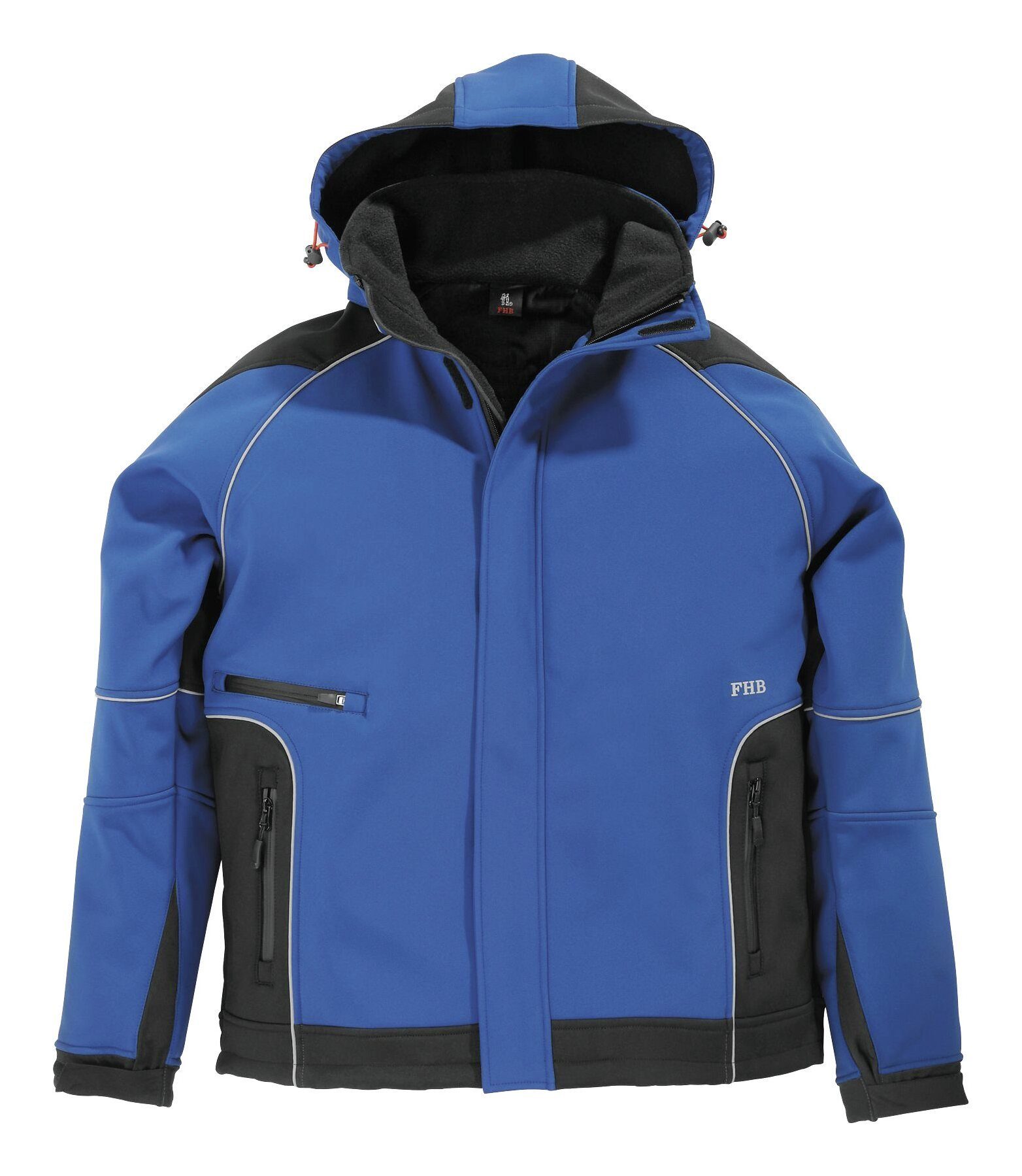 FHB Softshelljacke Jacke Walter, Softshell, Größe XL, royalblau/schwarz