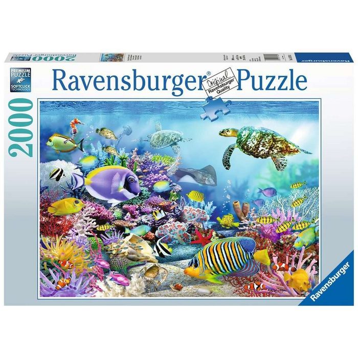 Ravensburger Puzzle 2000 Teile Puzzle: Lebendige Unterwasserwelt Puzzleteile