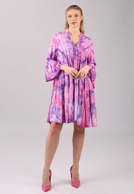 YC Fashion & Style Tunikakleid "Batik-Tunika in Pink aus kühlender Viskose" Boho, Hippie