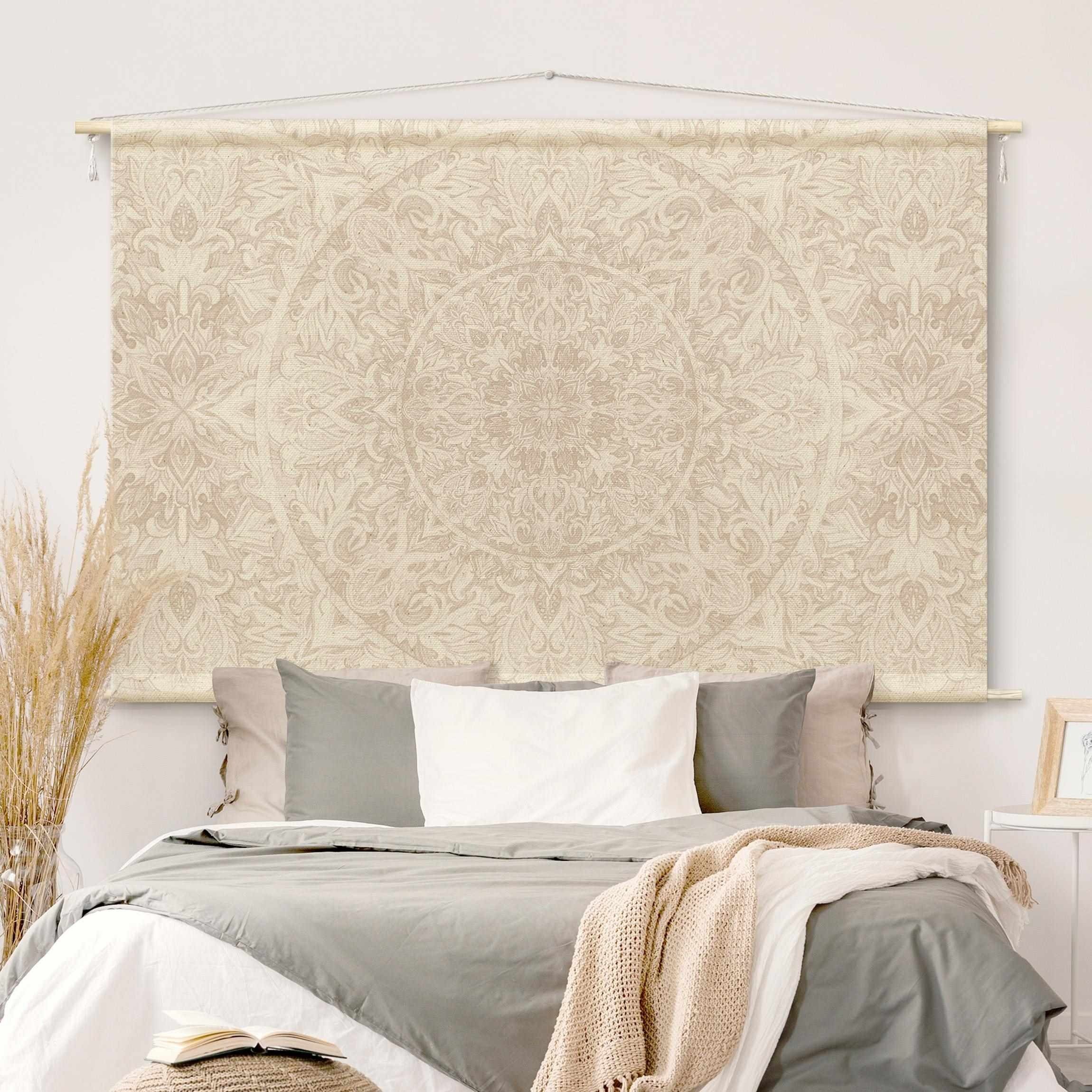 Bilderdepot24 Wandteppich modern Mandala Aquarell Muster Ornamente Spiritue günstig online kaufen