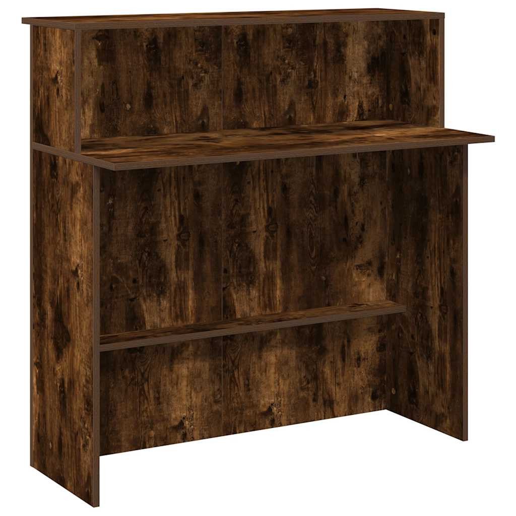 vidaXL Schreibtisch Empfangstheke Räuchereiche 100x50x103,5 cm Holzwerkstof günstig online kaufen
