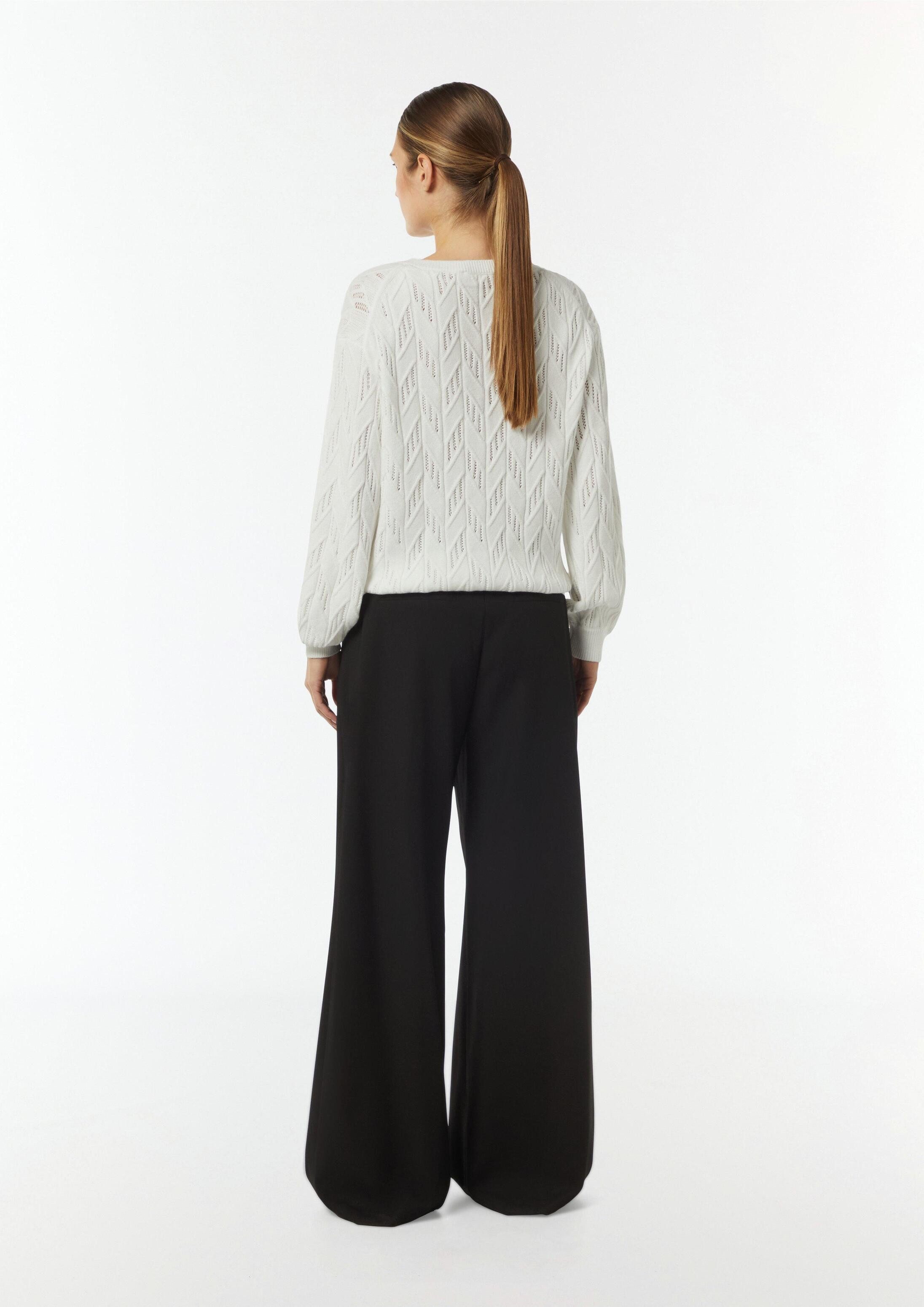 comma Longpullover Strickpullover Relaxed-Fit-Strickpullover mit Strukturmuster
