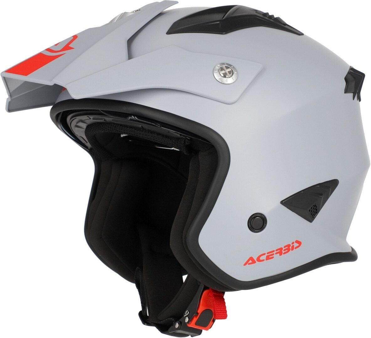 Acerbis Motorradhelm Aria 2023 Solid Jethelm, integriertes Sonnenvisier