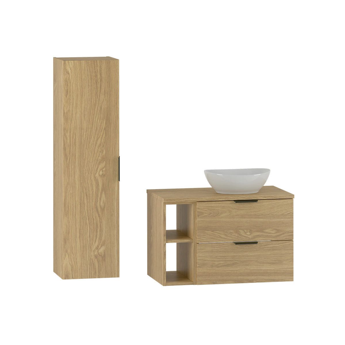 Petits-meubles Badmöbel-Set Astrid, (80.6 cm mit Säule)