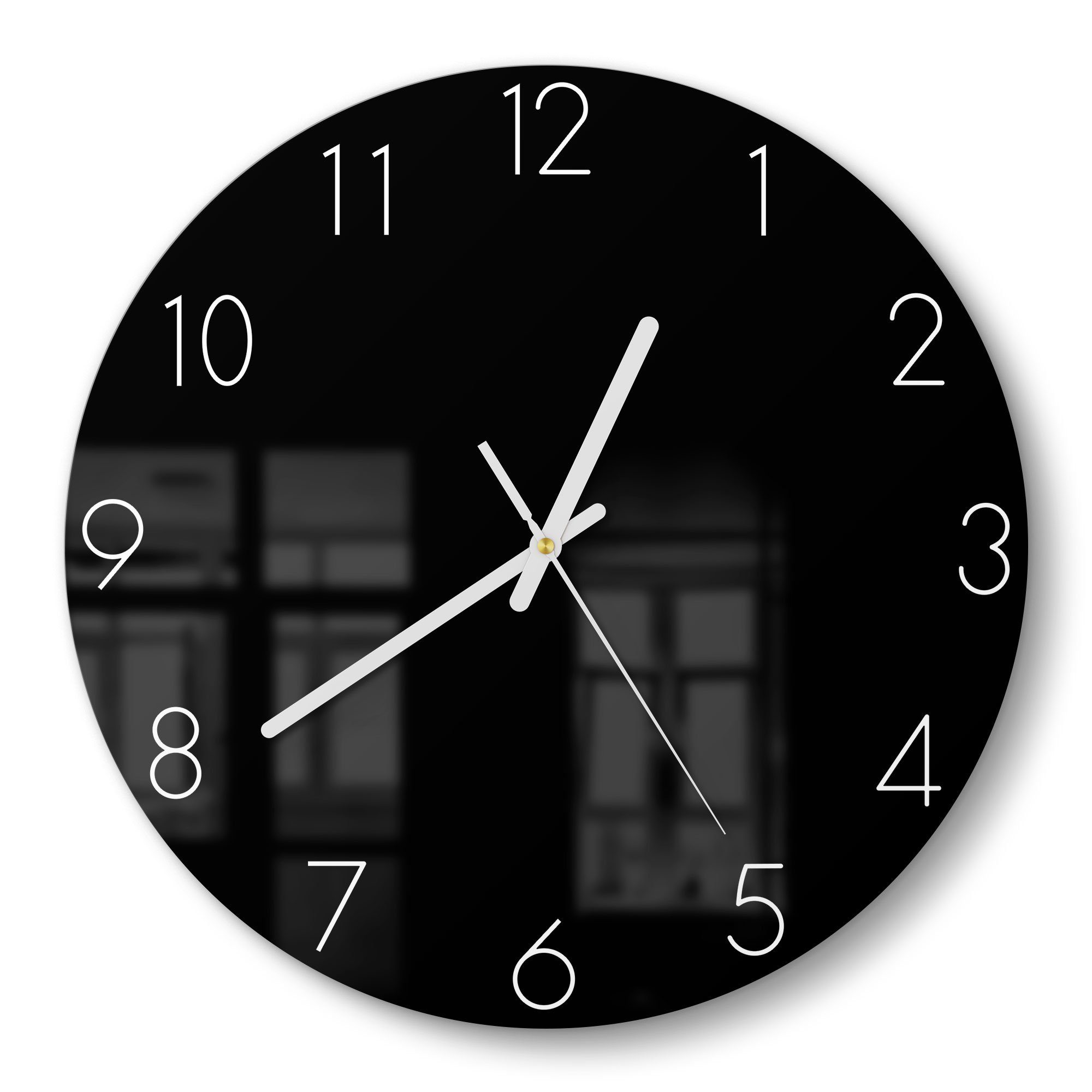 DEQORI Wanduhr 'Unifarben - Schwarz' (Glas günstig online kaufen
