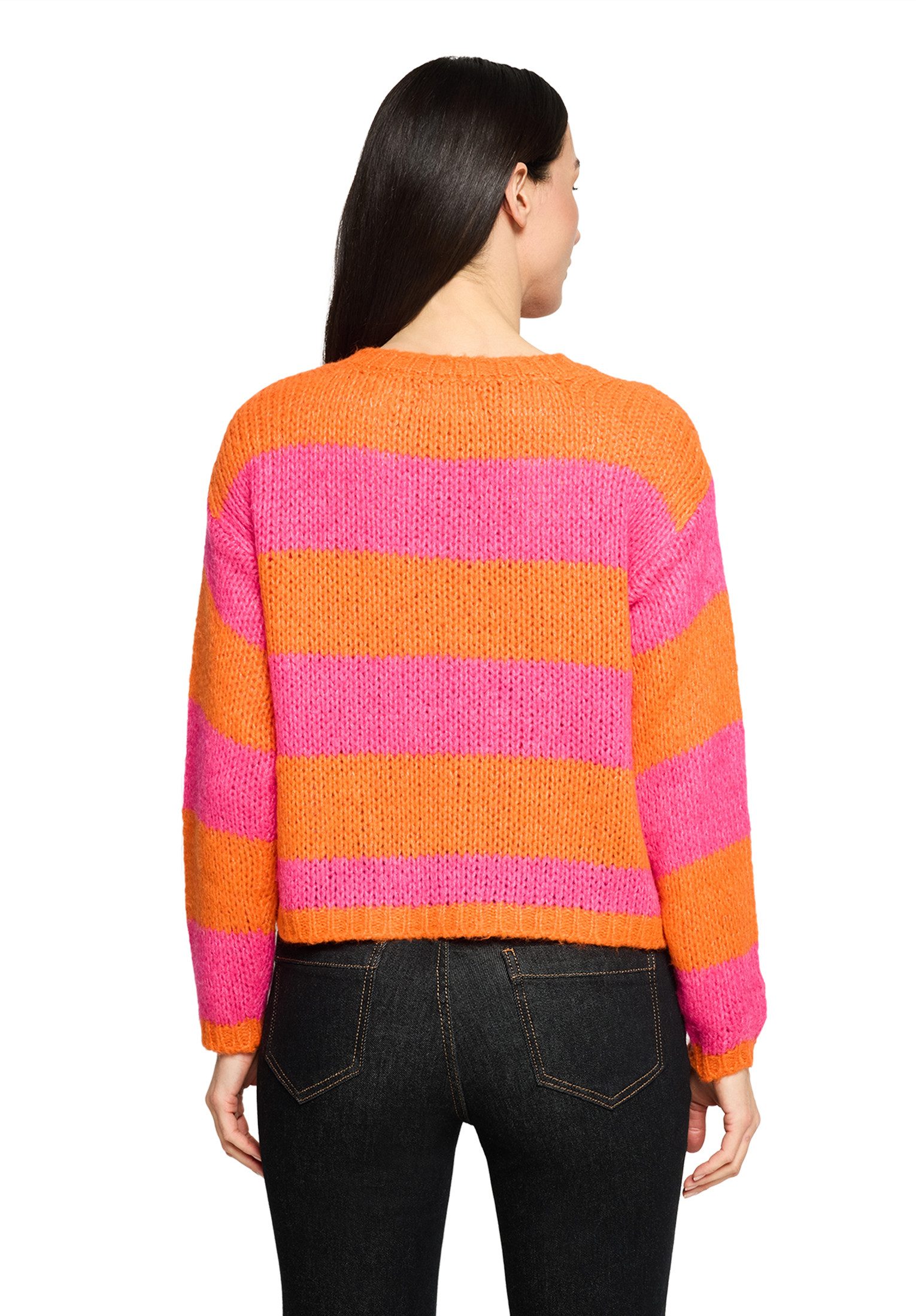 Cartoon Strickpullover Damen mit Rundhalsausschnitt (1-tlg)