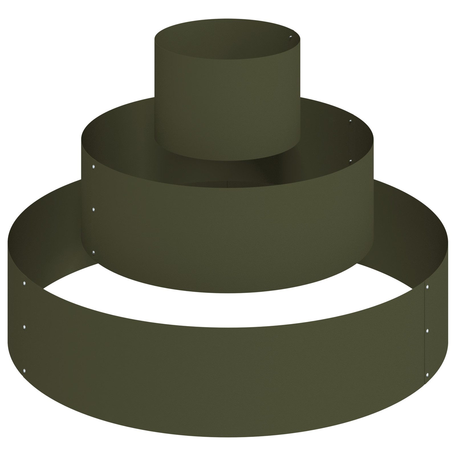 vidaXL Blumentopf Metallpflanzgefäß Stahl/olivgrün Ø 90 günstig online kaufen