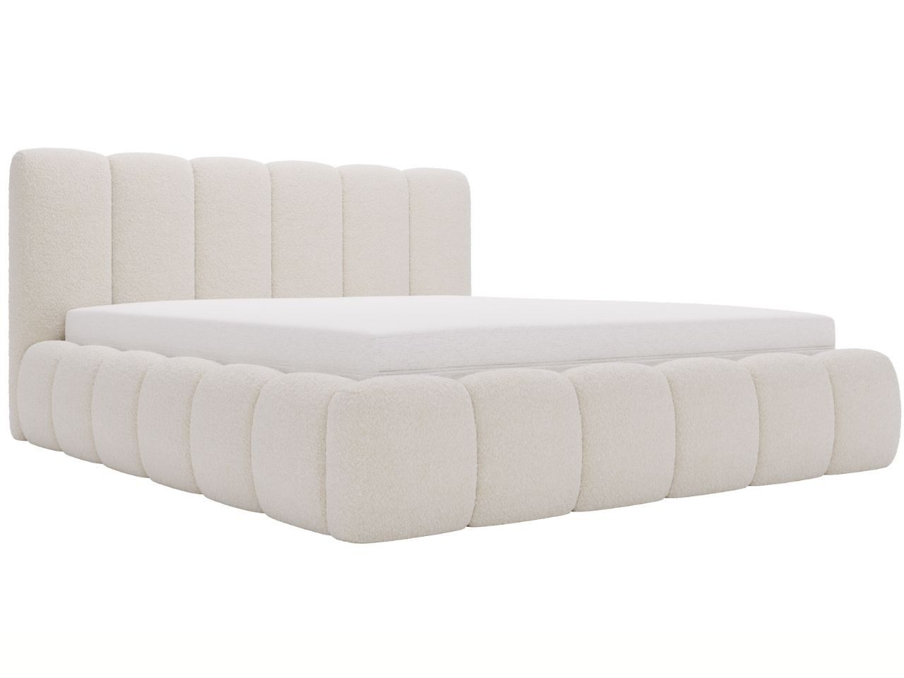 GrainGold Polsterbett Cloud (Set, Polsterbett, Kopfteil, Lattenrost), mit hohe Kopfteil, mit Lattenrost, für das Schlafzimmer, Elegant Stil