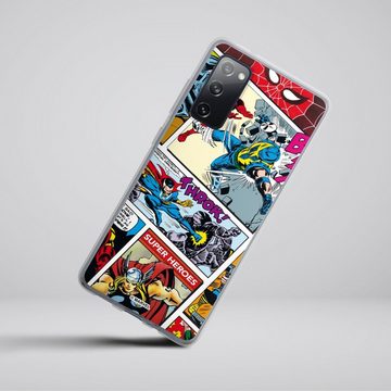 DeinDesign Handyhülle Marvel Retro Comic Blue, Samsung Galaxy S20 FE 5G Silikon Hülle Bumper Case Handy Schutzhülle