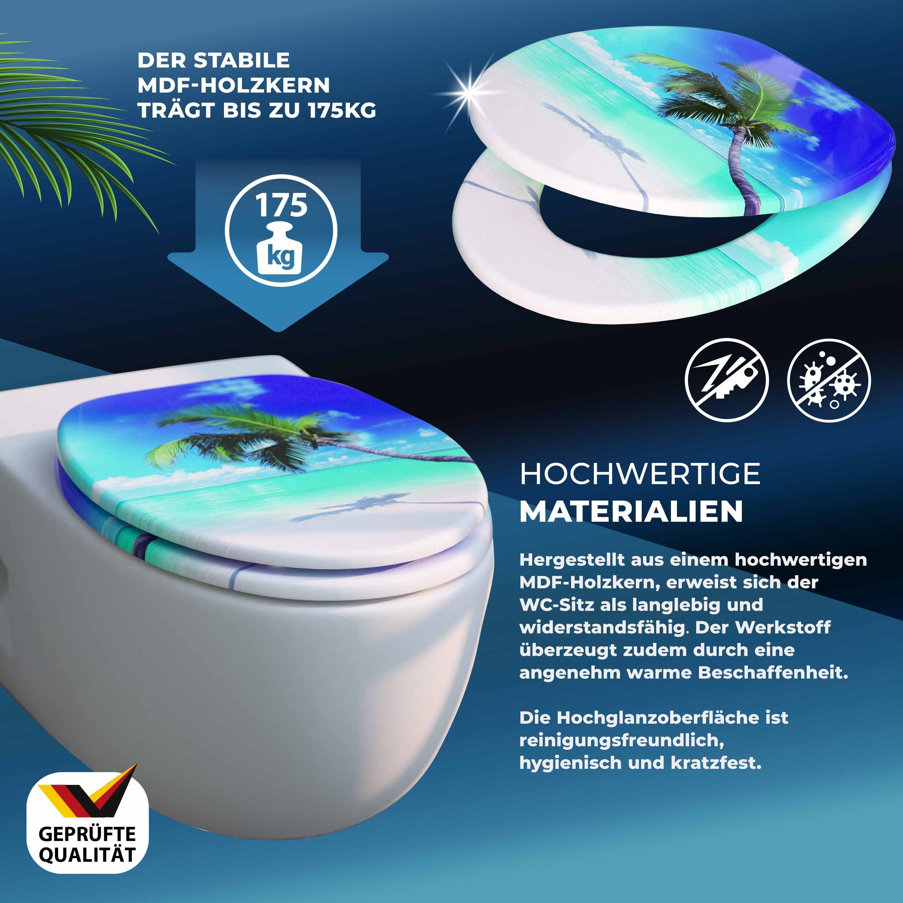 Casaria WC-Sitz, Doppelte Absenkautomatik MDF Holz günstig online kaufen