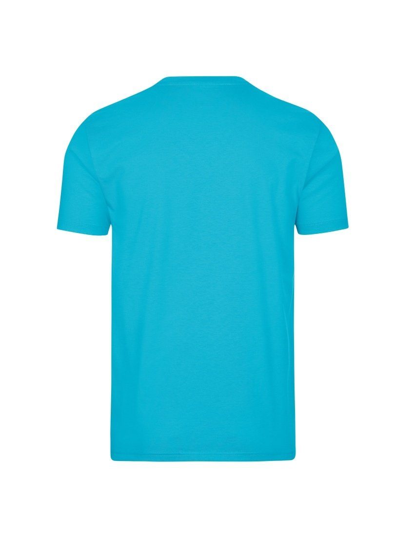 Trigema T-Shirt Baumwolle TRIGEMA DELUXE azur T-Shirt