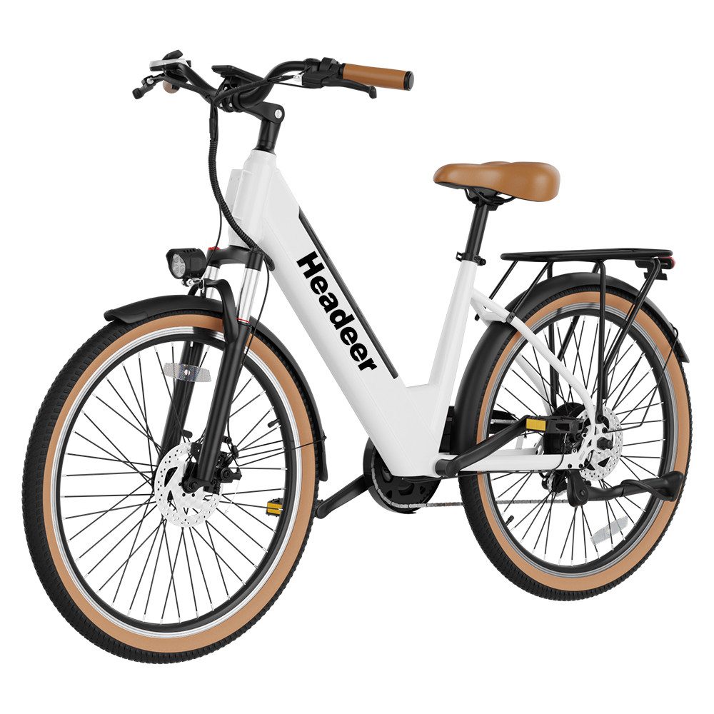 Vankel E-Bike Cityrad Herren u. Damen E-Citybike 26 Zoll 250W 648Wh 120km Tiefeinsteiger, 7 Gang Shimano, Kettenschaltung, Heckmotor, 648 Wh, City-Komfort für Pendelweg und Einkauf mit bis zu 120 km Reichweite