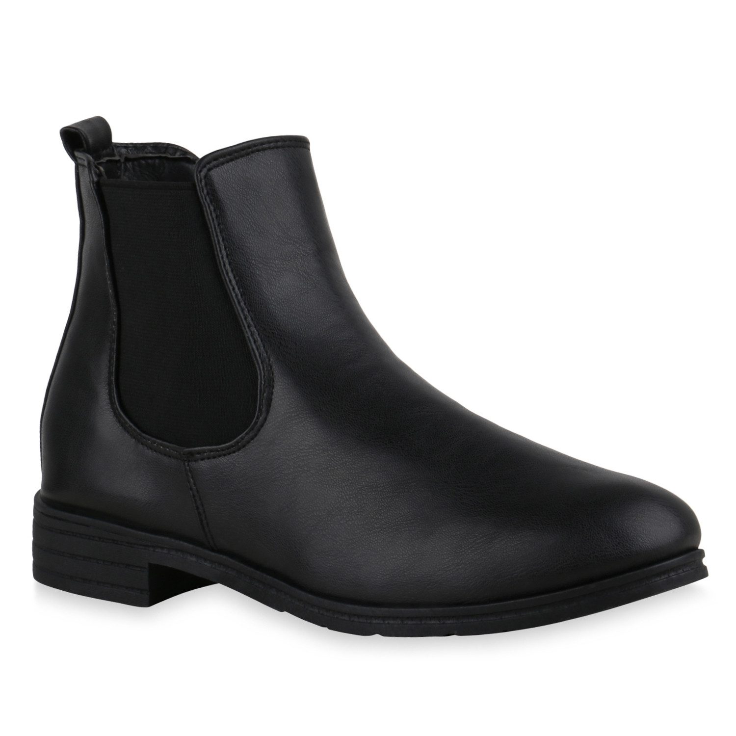 VAN HILL 835924 Chelseaboots Ava Damen Chelsea Boots Trendy Stiefeletten mit Blockabsatz