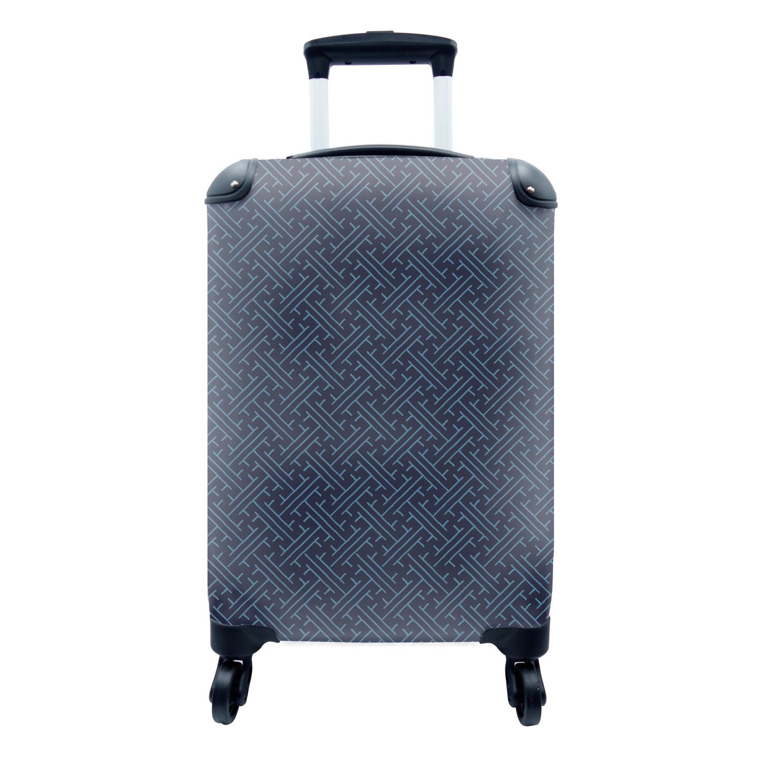 MuchoWow Handgepäckkoffer Japanisch - Muster - Geometrie, 4 Rollen, Reisetasche mit rollen, Handgepäck für Ferien, Trolley, Reisekoffer