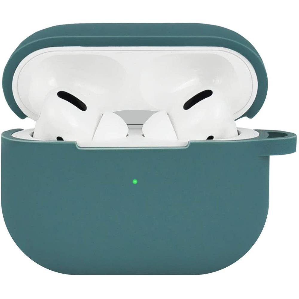 Terratec Kopfhörer-Schutzhülle AirBox Pro - Airpods Kopfhörer Schutzhülle, Case, Cover, Hülle, Etui, rün, Midnight Green - 329934