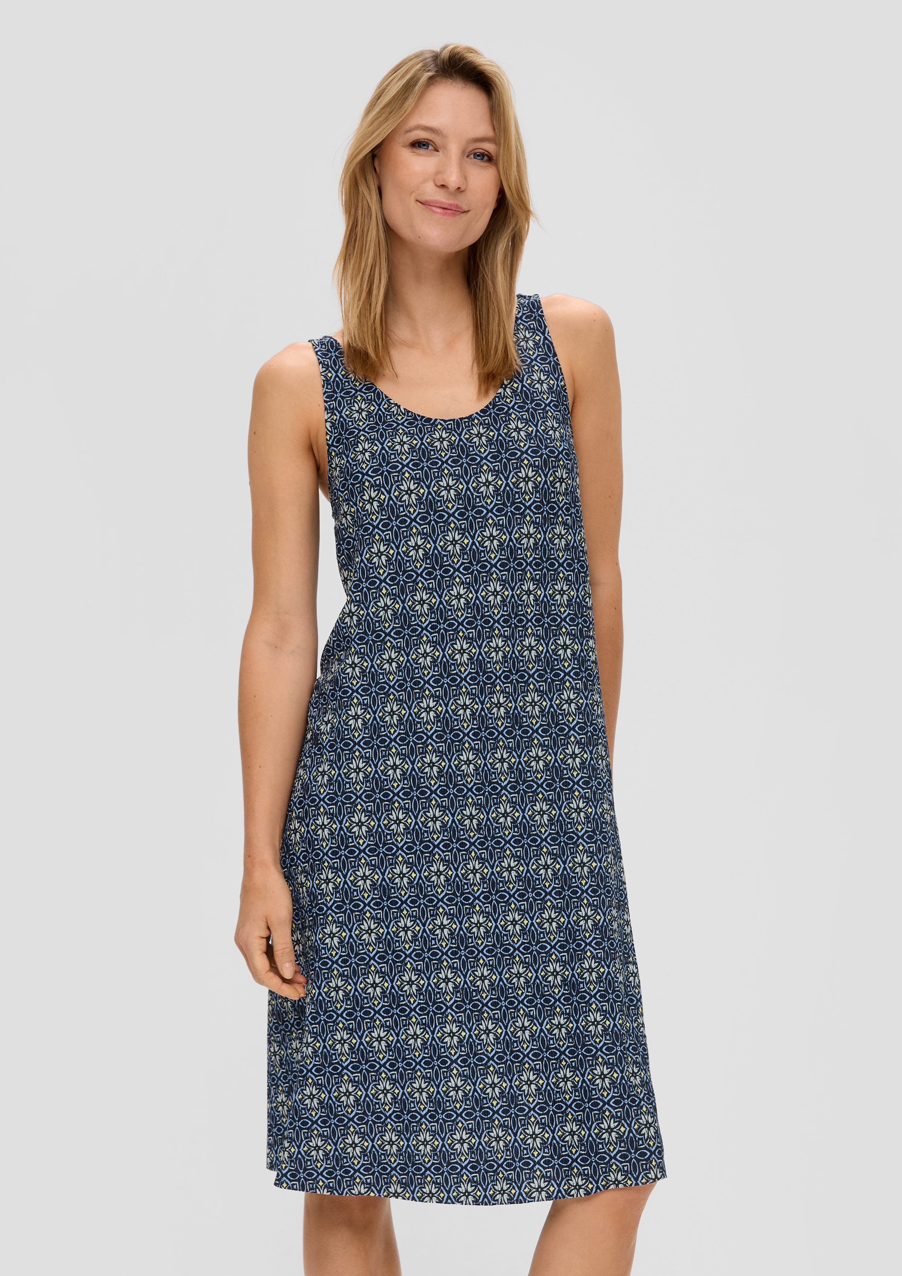 s.Oliver Minikleid Plissiertes Jersey-Kleid im Relaxed günstig online kaufen