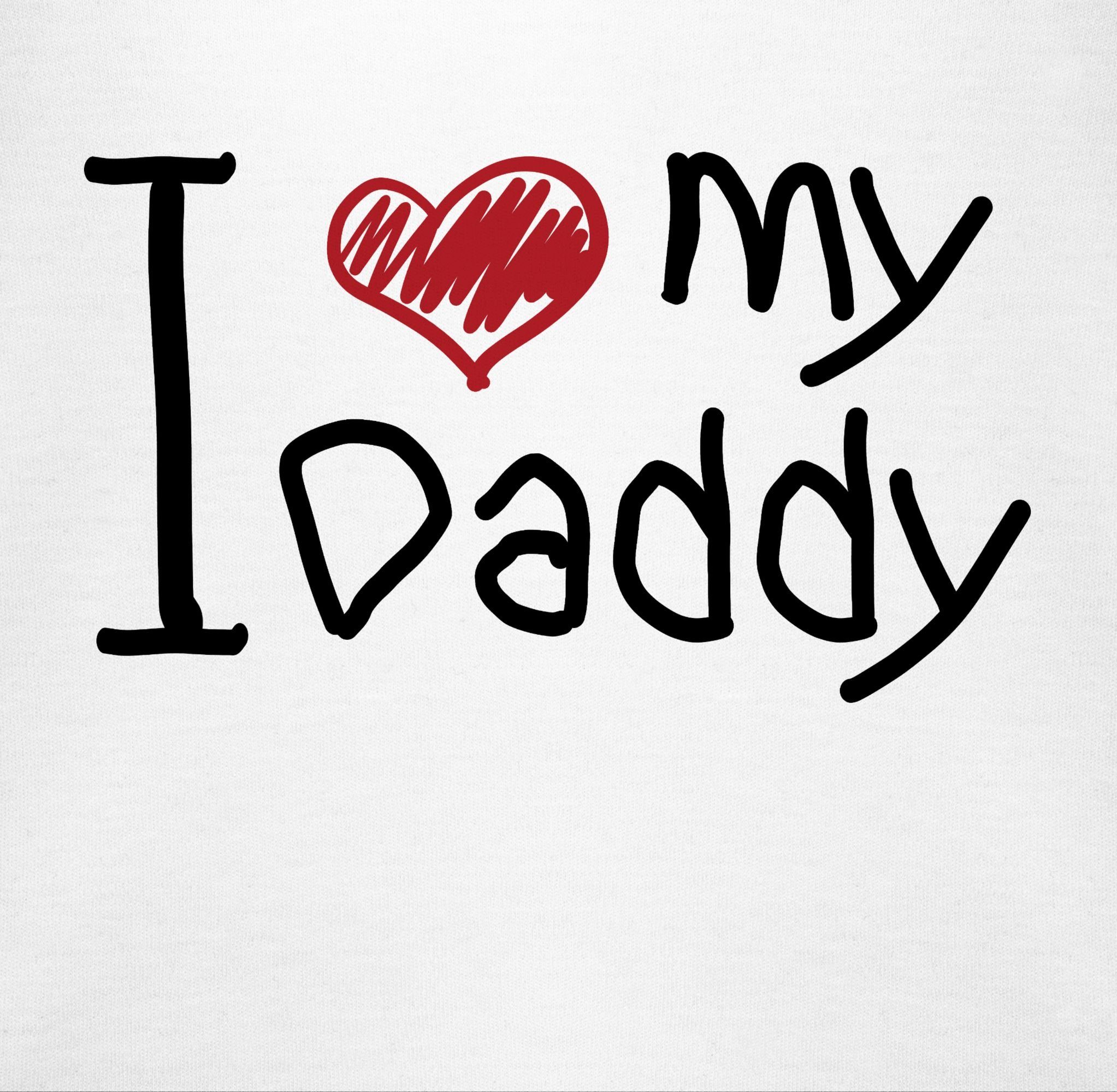 Shirtracer Shirtbody I love my 1 Daddy Geschenk schwarz Weiß quer Vatertag Baby