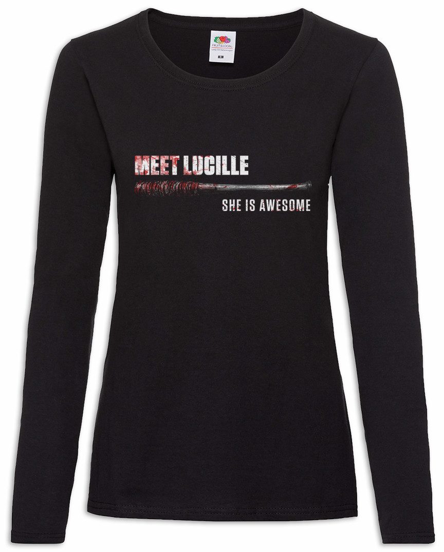 Urban Backwoods Langarmshirt Meet Lucille Damen Langarmshirt Negan Baseball TV Walking (1-tlg) Baseballschläger Bat Zombie Walkers
