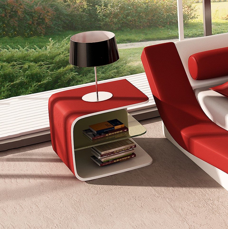Xlmoebel Nachtkonsole Beistelltisch Kommode für Schlafzimmer im modernen Design (1 St., Nachtkonsole), Made in Europa