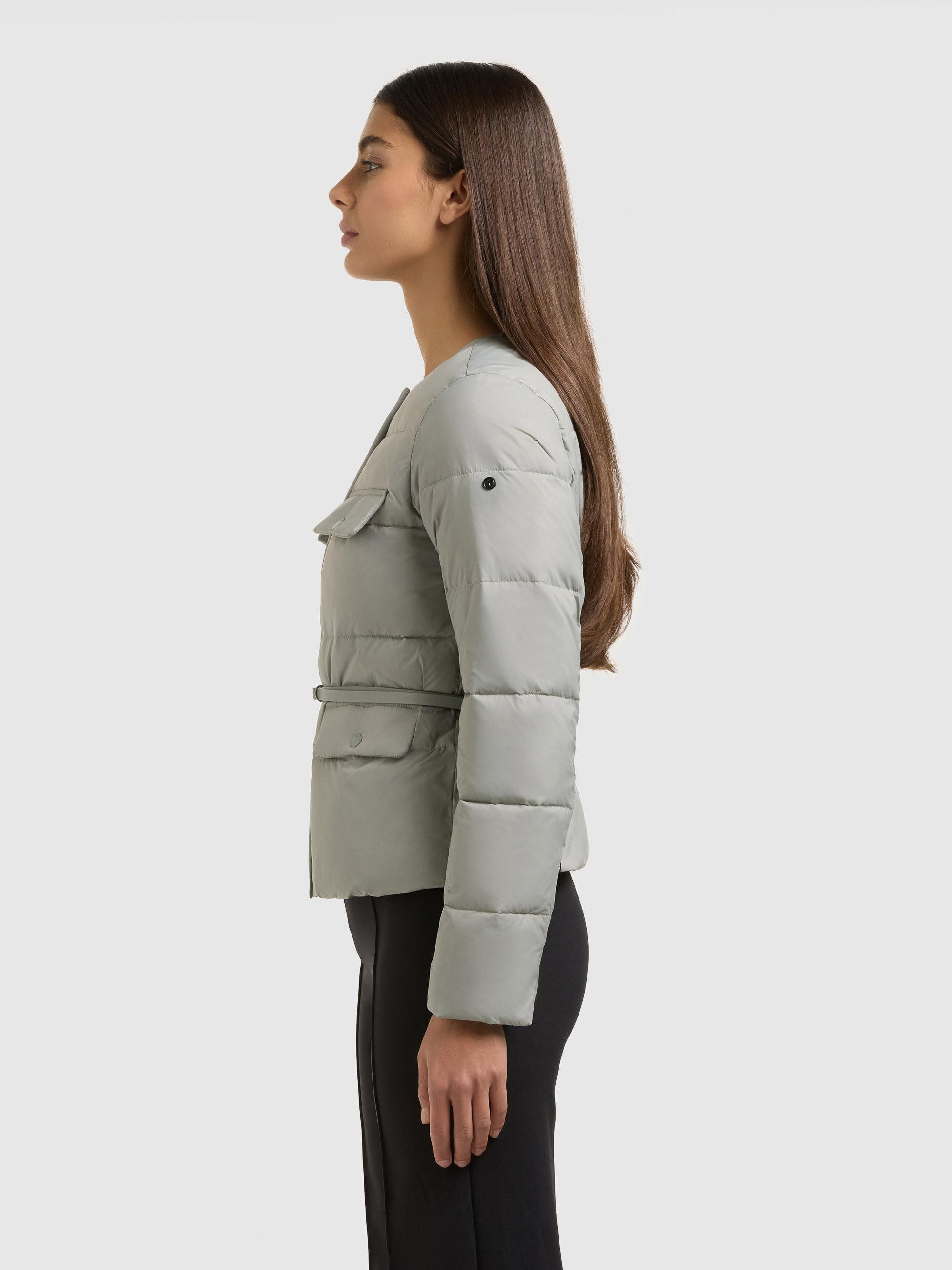 khujo Steppjacke Cinnia Elegante Damen Übergangsjacke mit Taillengürtel