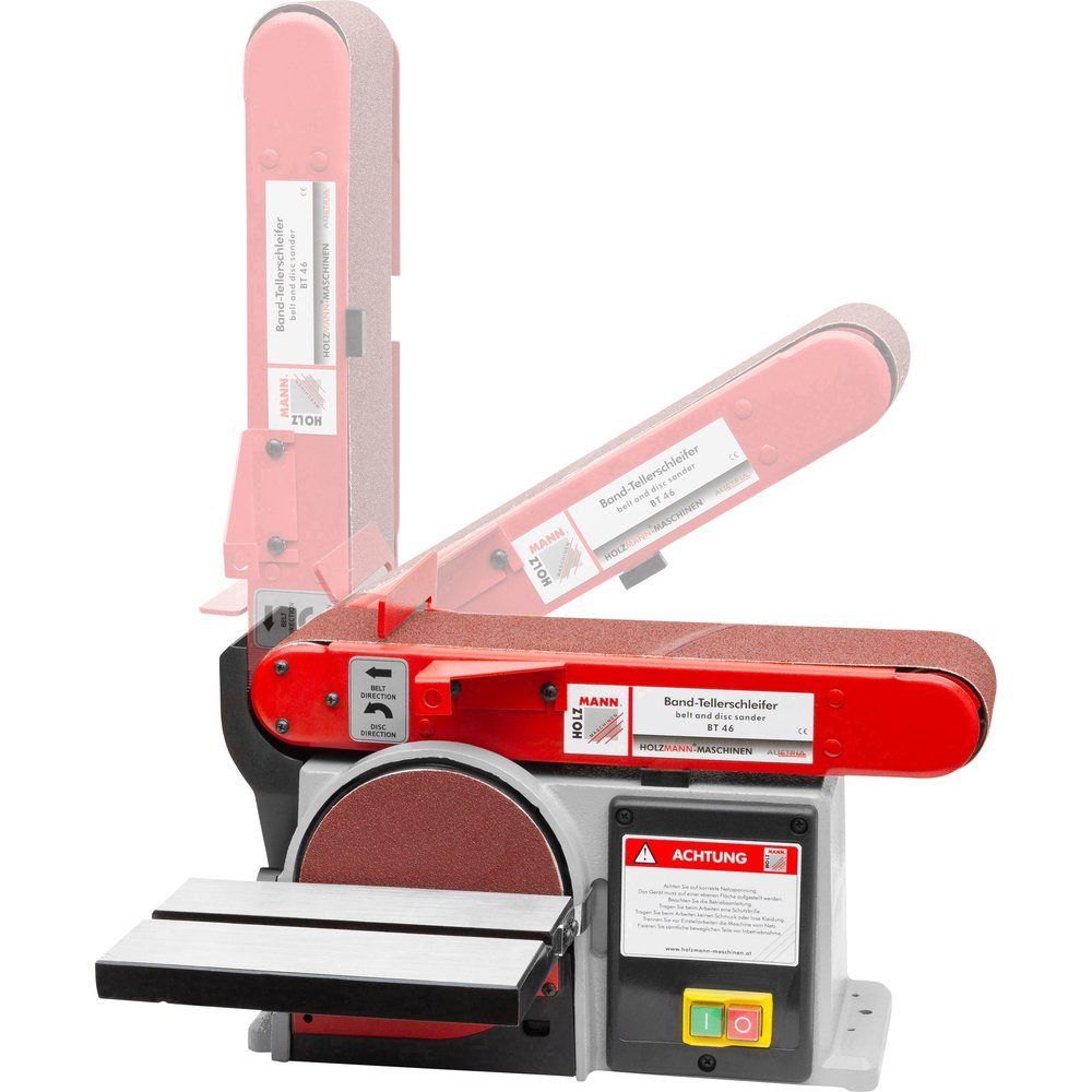 Holzmann Multischleifer Holzmann Maschinen BT46_230V Band- und Tellerschleifer 250 W 150 mm