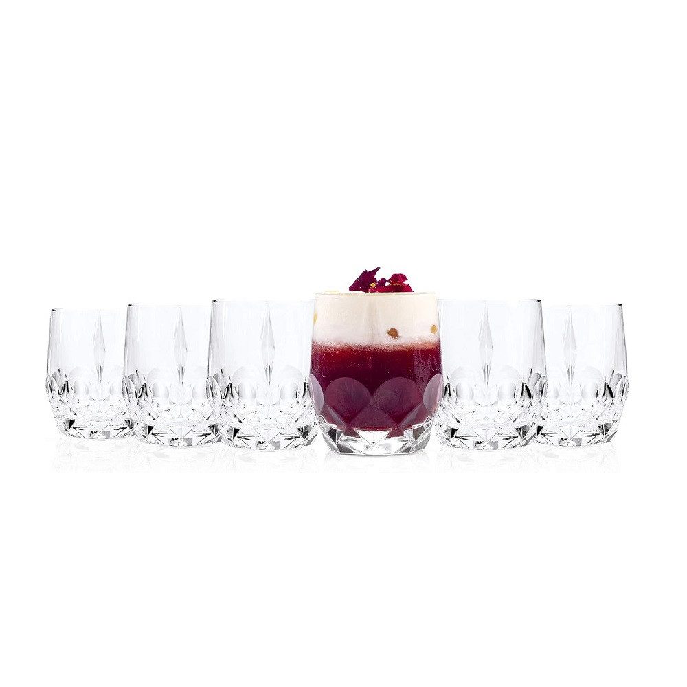 RCR Schnapsglas RCR Alkemist DOF Tumbler/Whiskyglas 350 ml 6er Set, Kristallglas