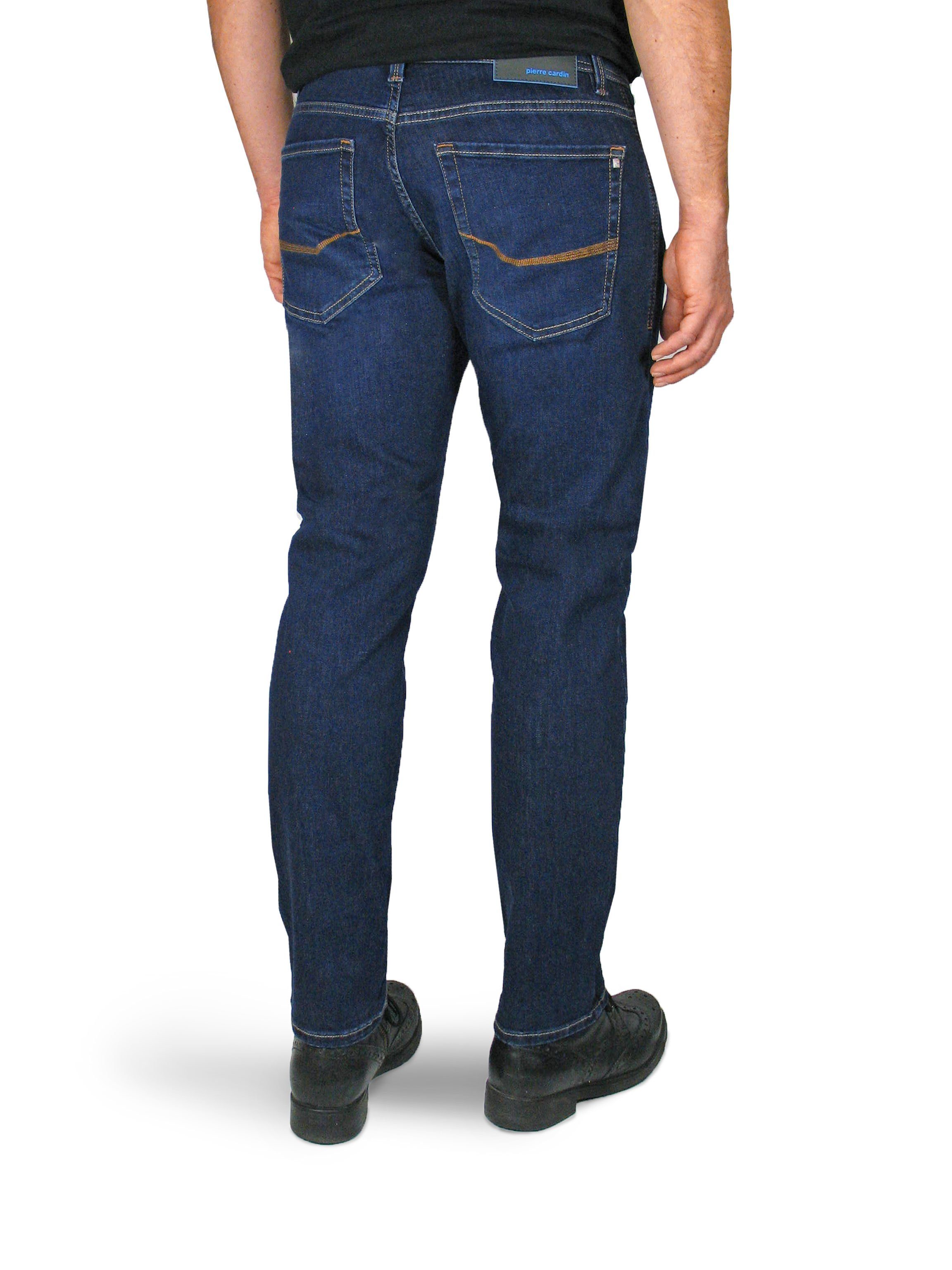 5-Pocket-Jeans Futureflex Used Tapered Cardin Denim Slightly Navy Pierre Blue Lyon