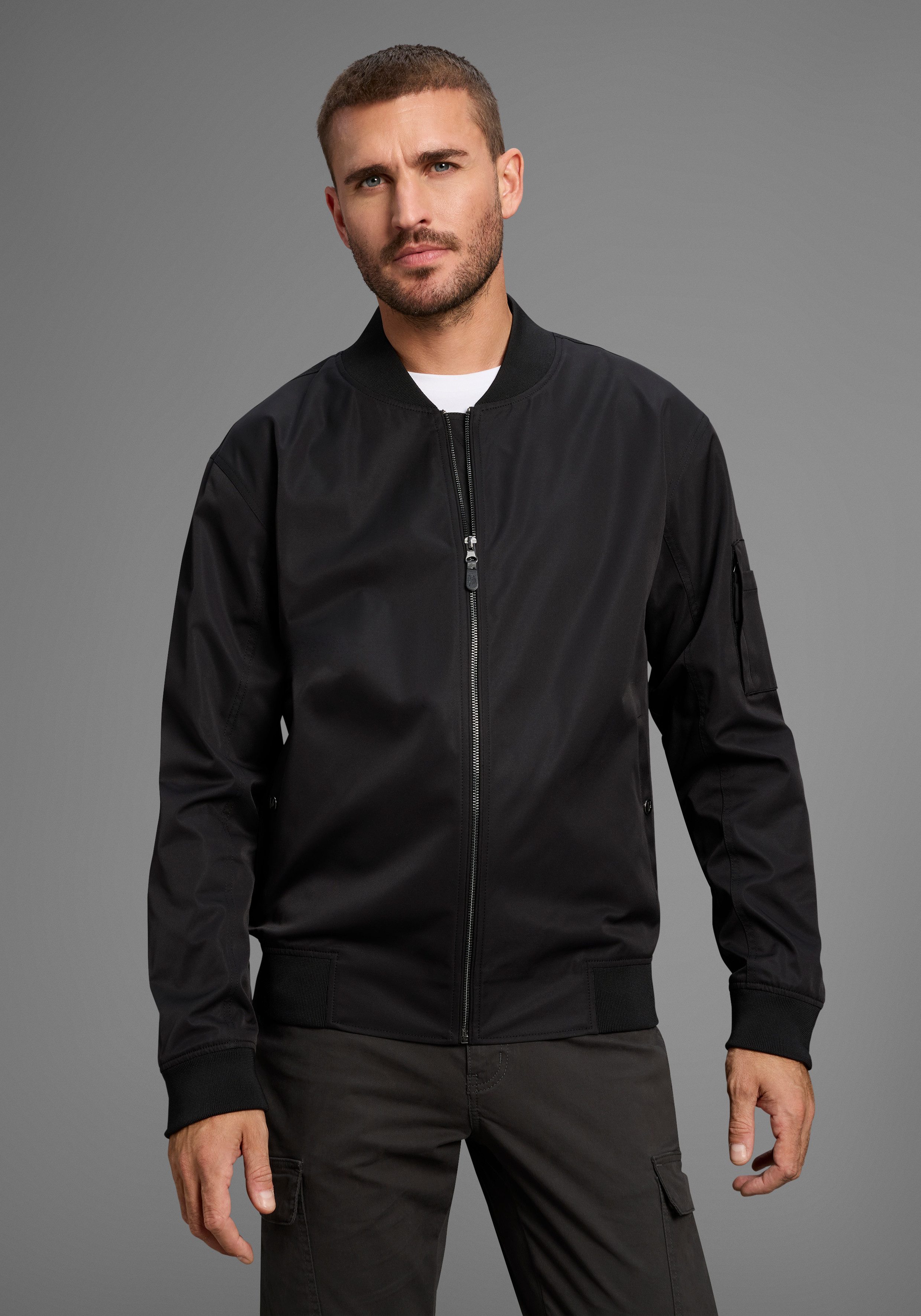 Bruno Banani Bomberjacke Blouson mit Stehkragen, leichte Übergangsjacke günstig online kaufen