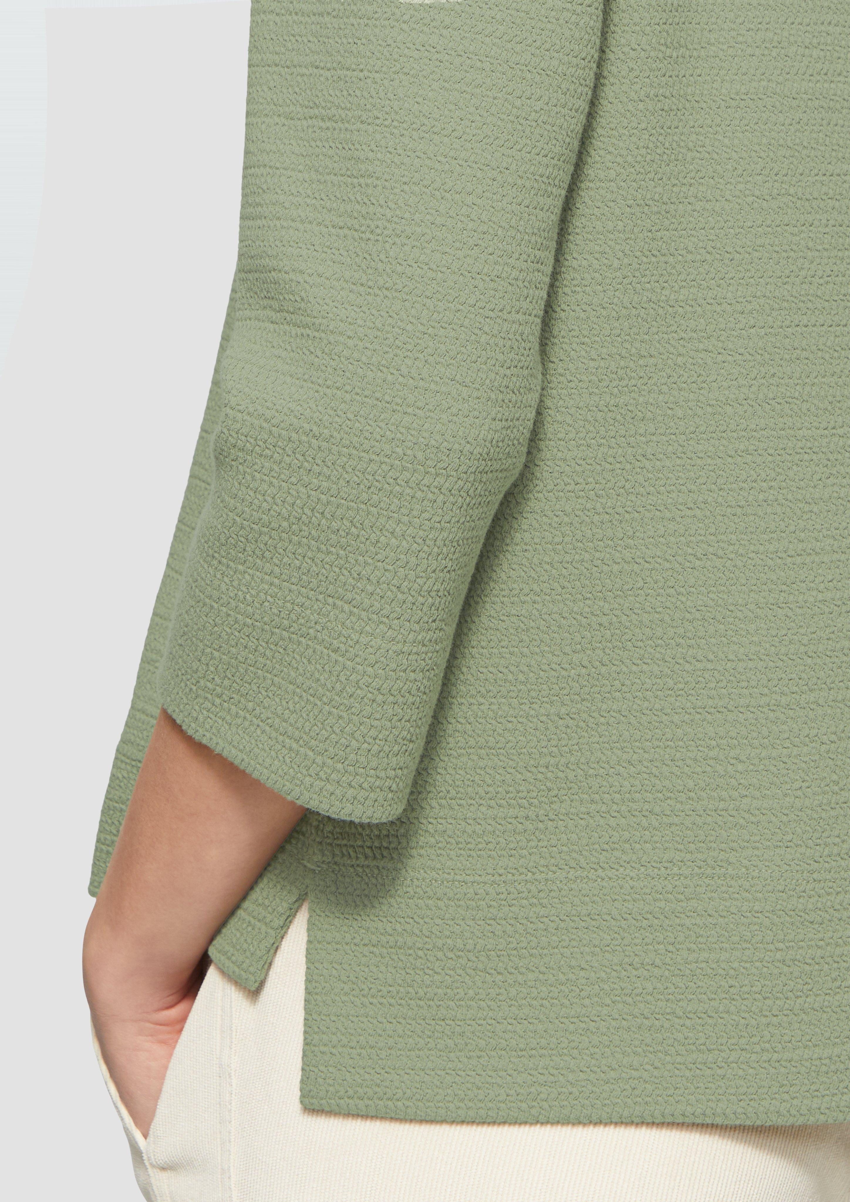 s.Oliver 3/4-Arm-Shirt Strukturiertes Sweatshirt aus Baumwollmix günstig online kaufen