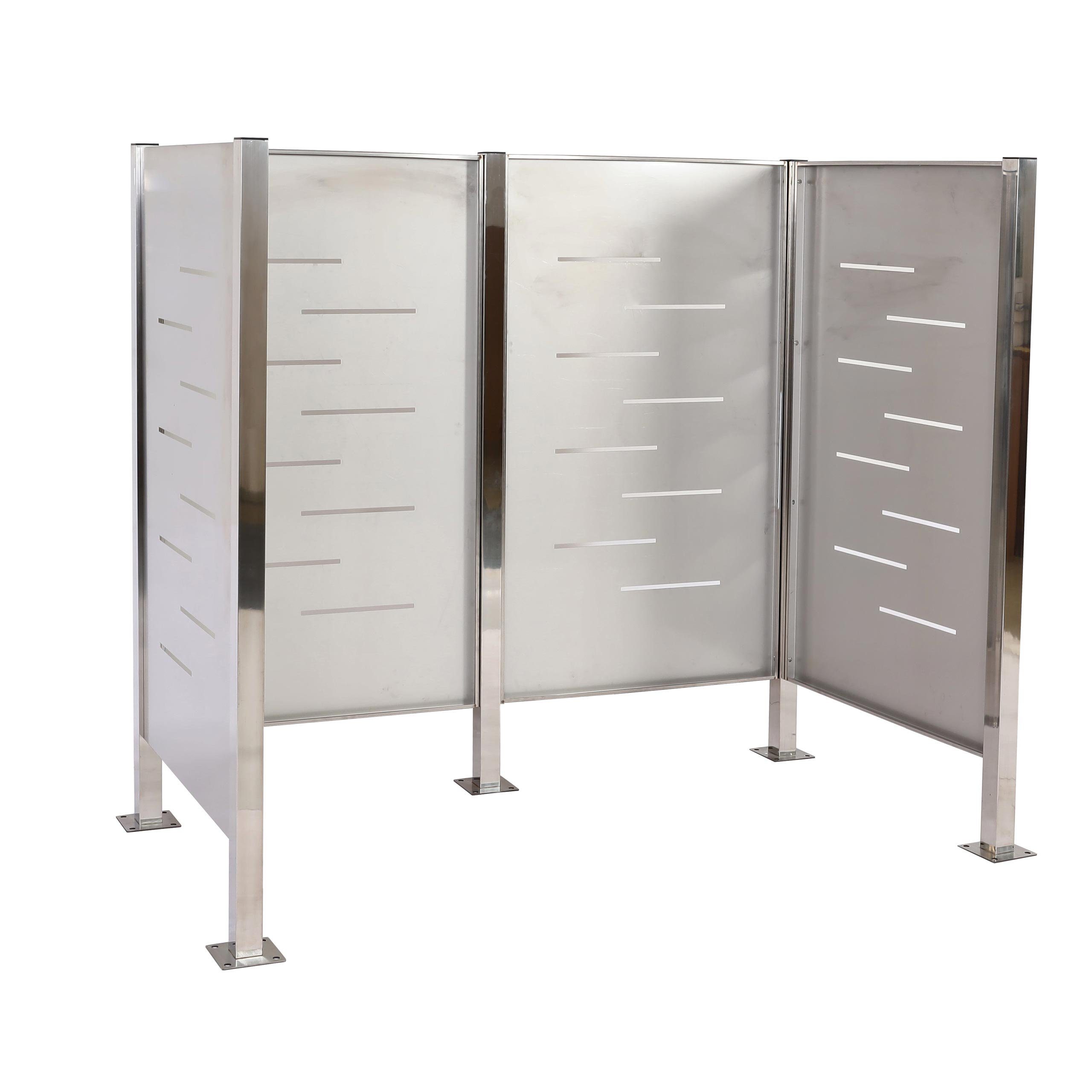 MCW Mülltonnenbox MCW-J55-2, Inkl. Bodenanker (4 St. je Pfosten)
