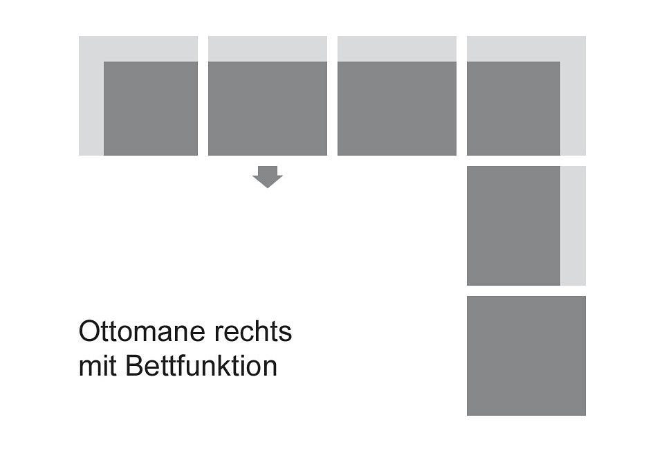 sit&more Ecksofa Mailand L-Form, B: 250 cm, optional Bettfunktion