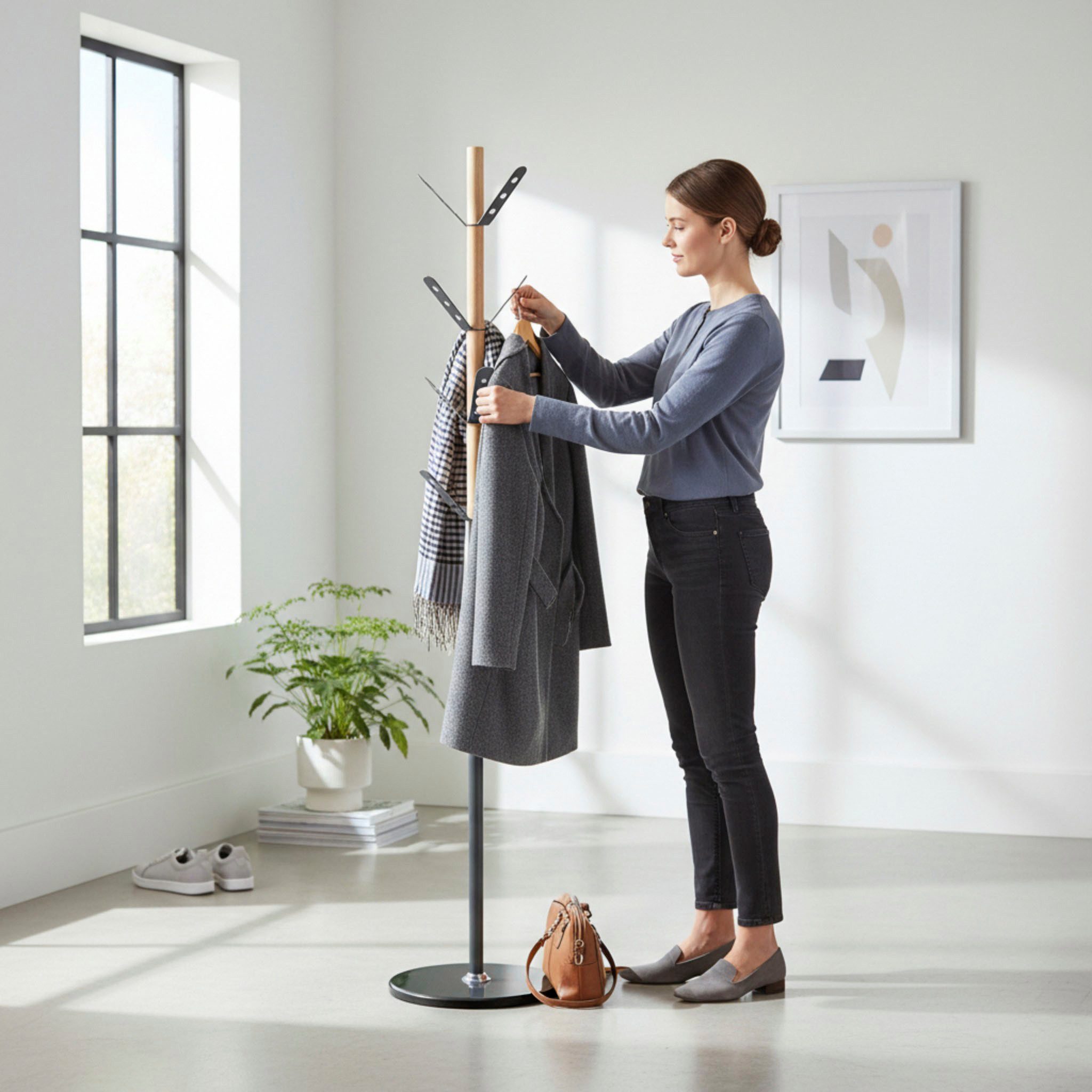HAKU Garderobenständer Garderobenständer, Belastbarkeit je Haken jeweils 6 kg / Belastbarkeit max: 30 kg