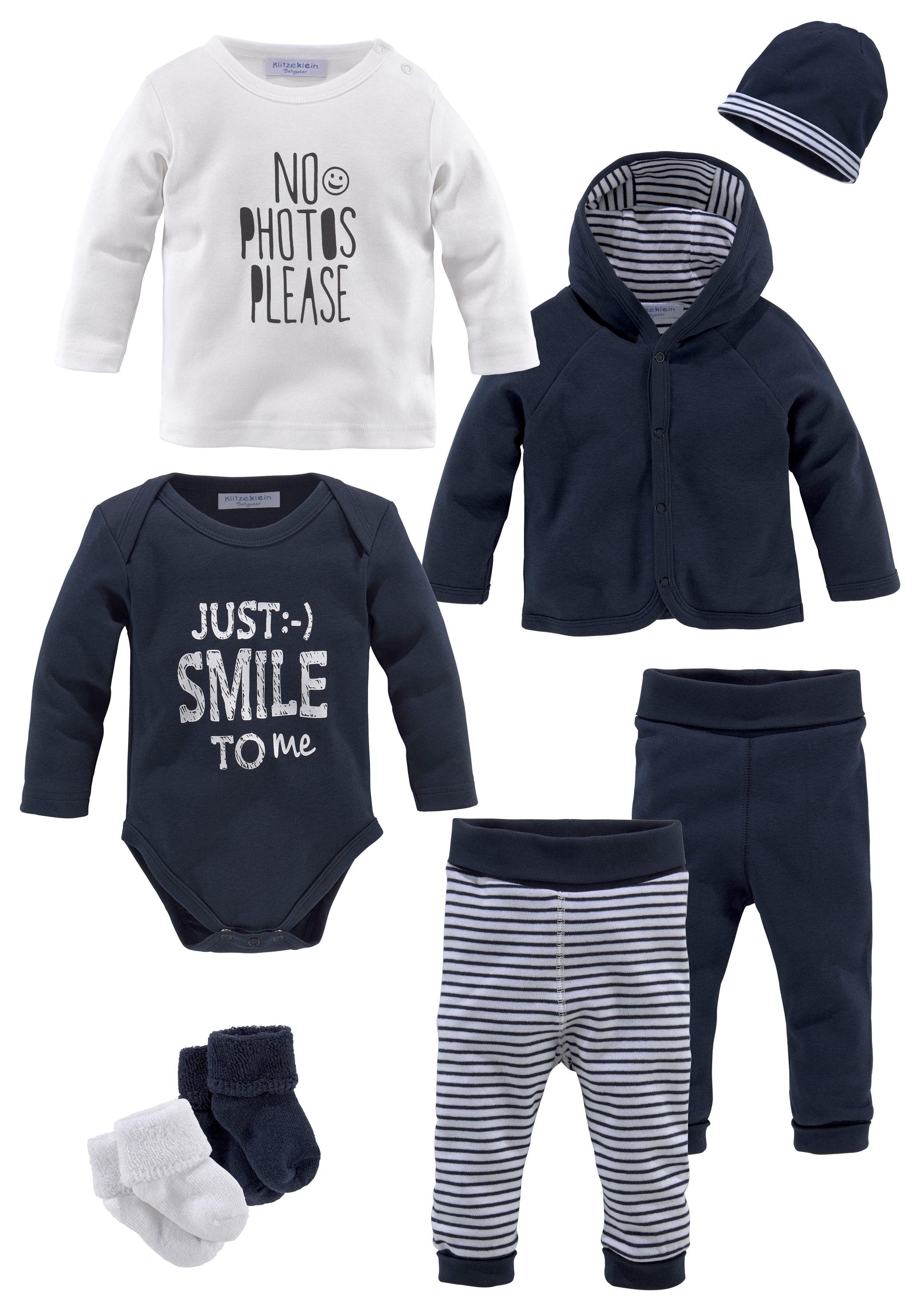 KIDSWORLD Starterpaket 8tlg. Baby-Set (Set, 8-tlg., 8) aus Bio-Baumwolle