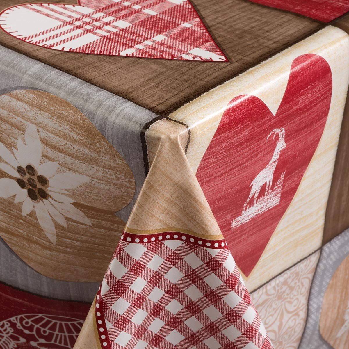 DéVa Tischdecke DéVa Wachstuchtischdecke "Herzen Christmas" günstig online kaufen