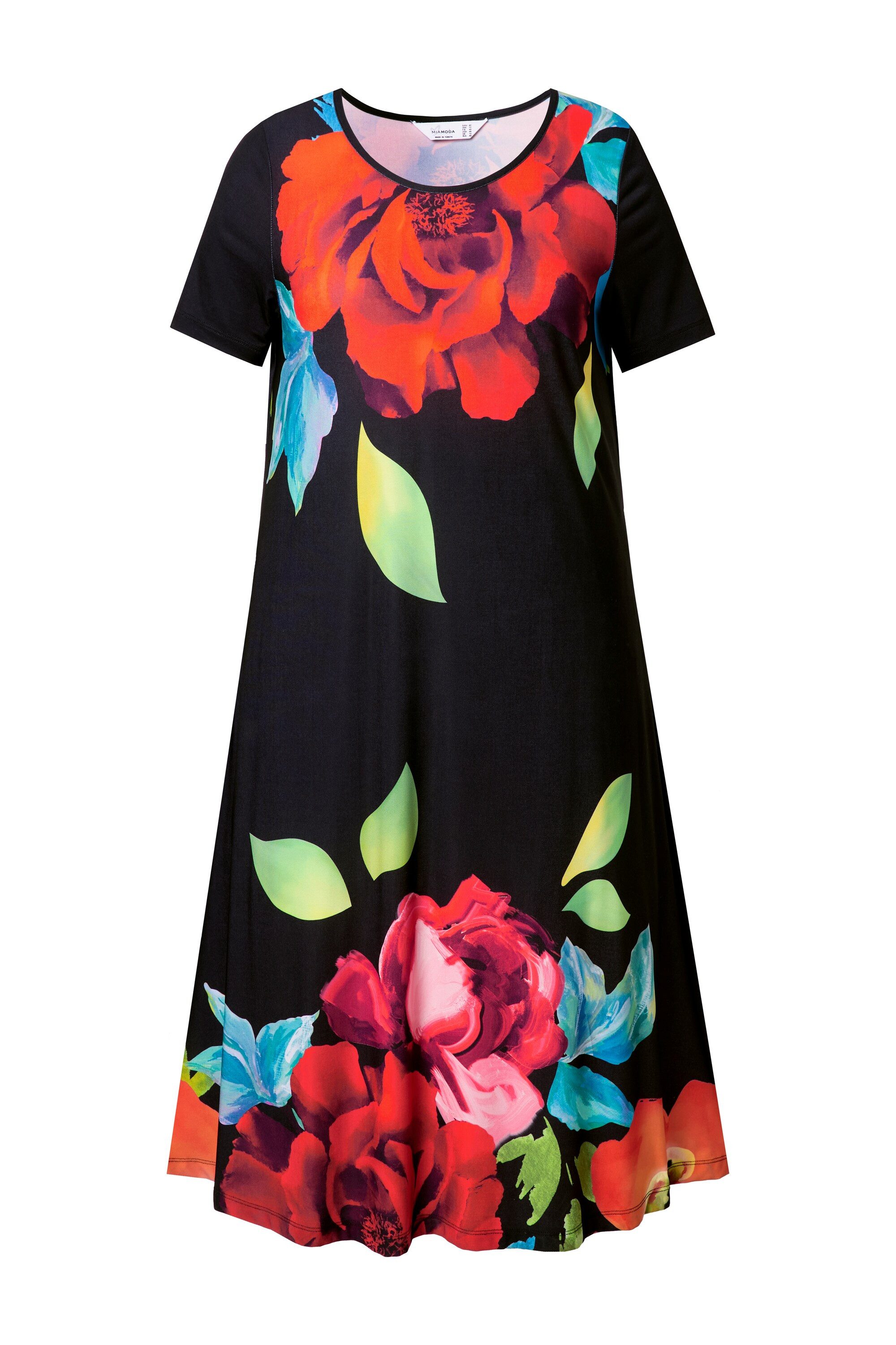 MIAMODA Jerseykleid Kleid A-Linie Blumenmotiven günstig online kaufen