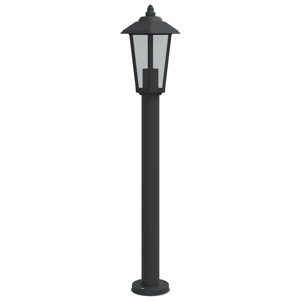 vidaXL Gartenleuchte Wegeleuchte Schwarz 80 cm Edelstahl