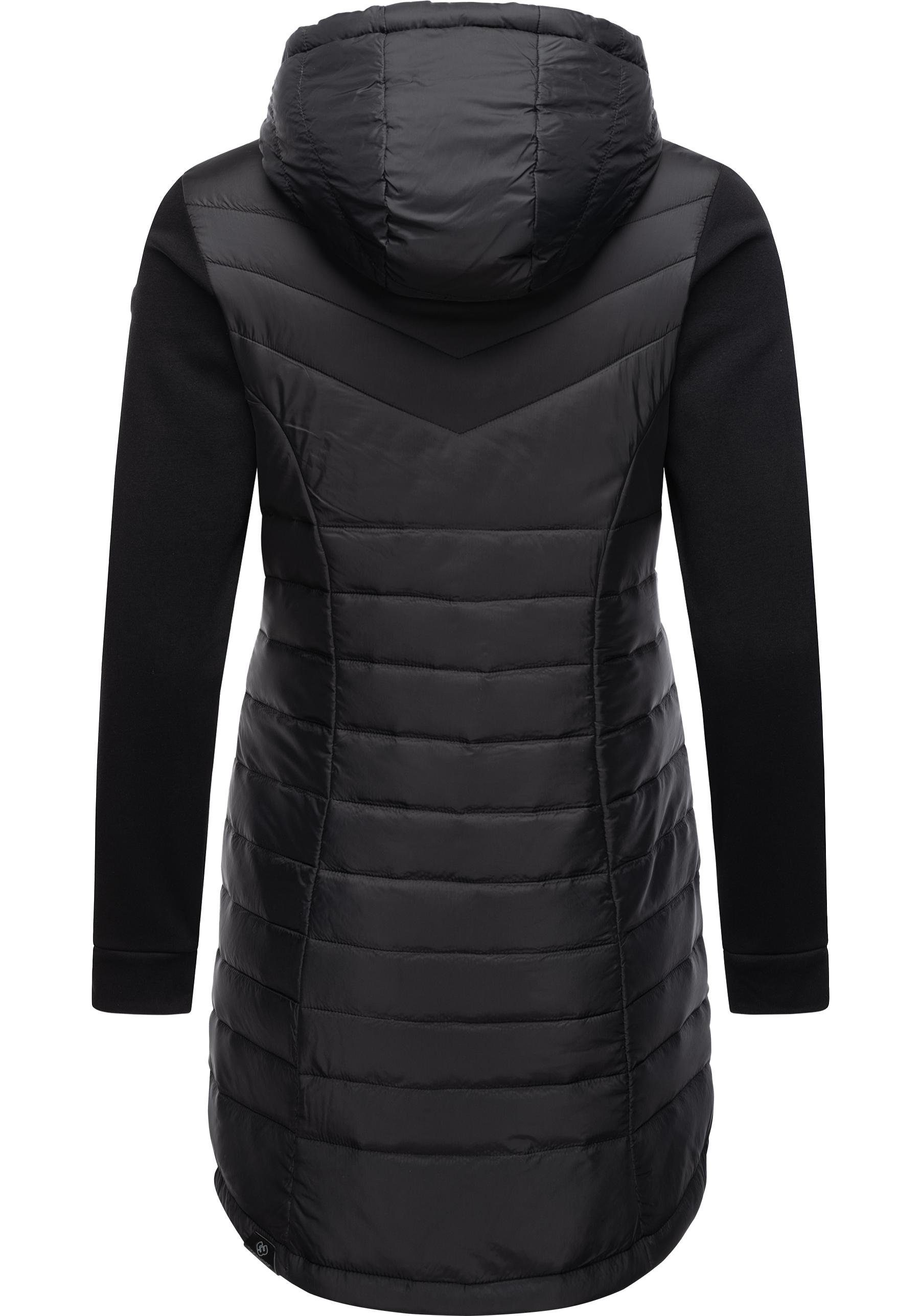 Ragwear Steppmantel Lucinda Long II Mantel aus modernem Materialmix mit Kapuze